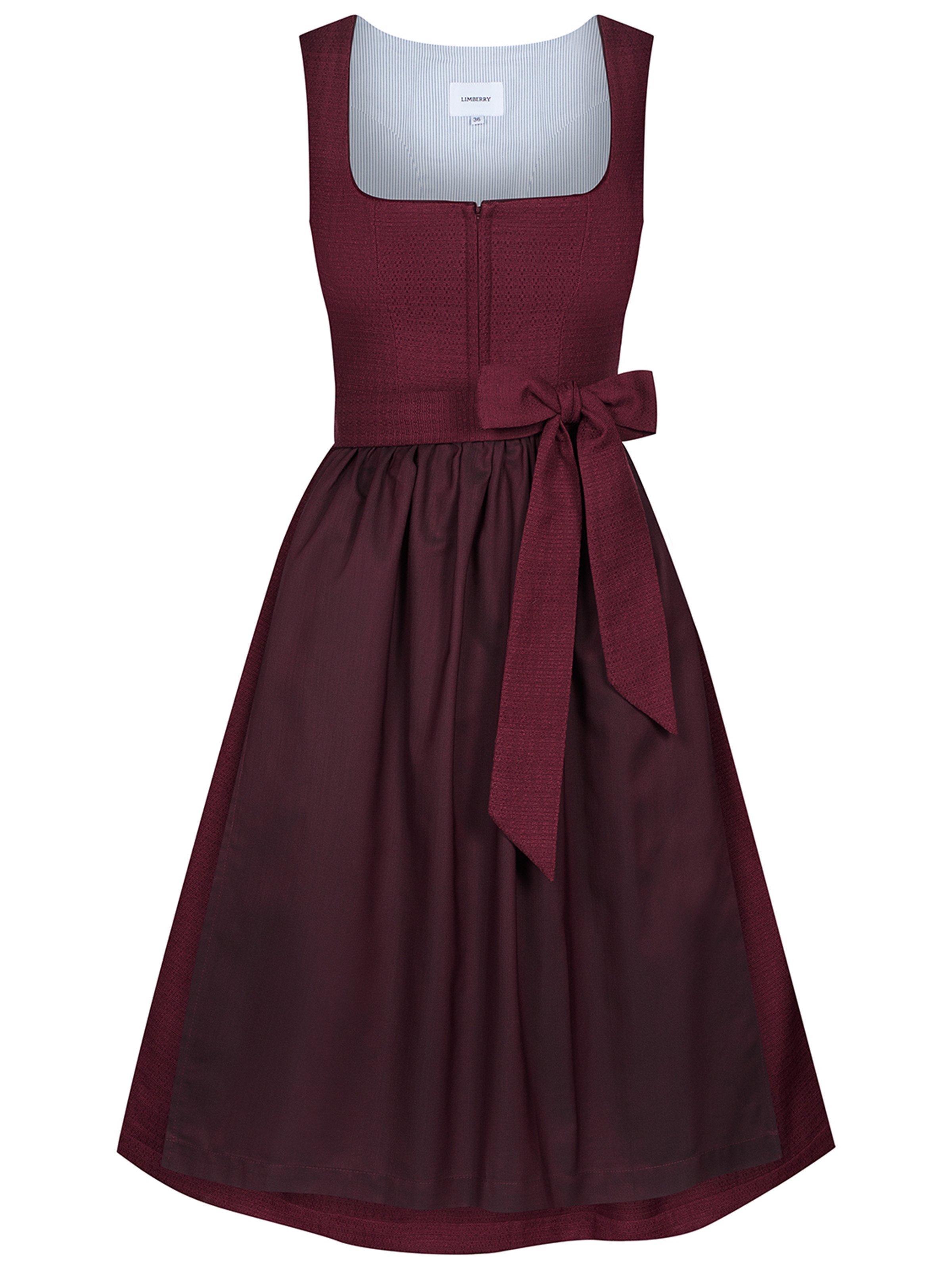 Weinrotes strukturiertes Dirndl