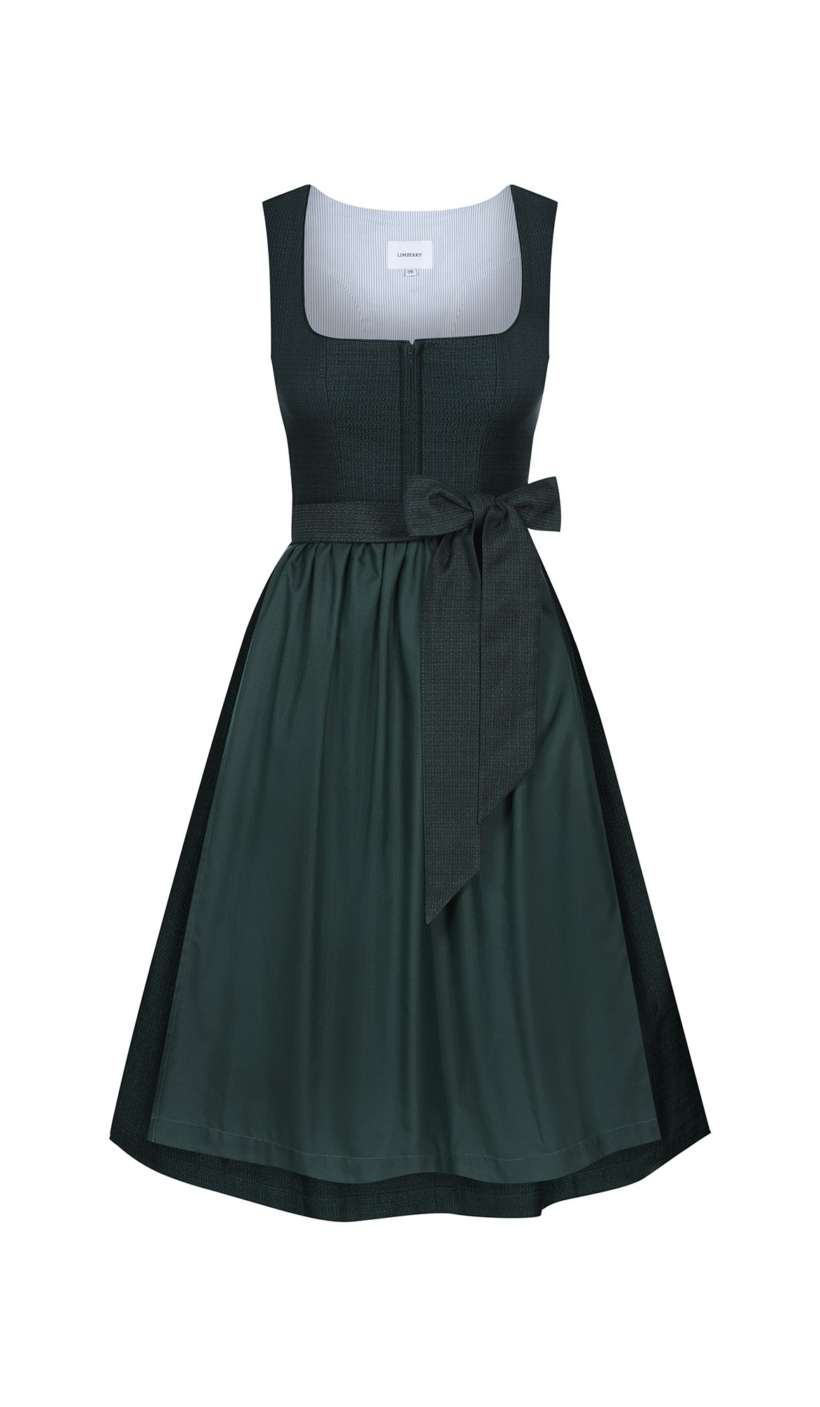 Dunkelgrünes strukturiertes Dirndl