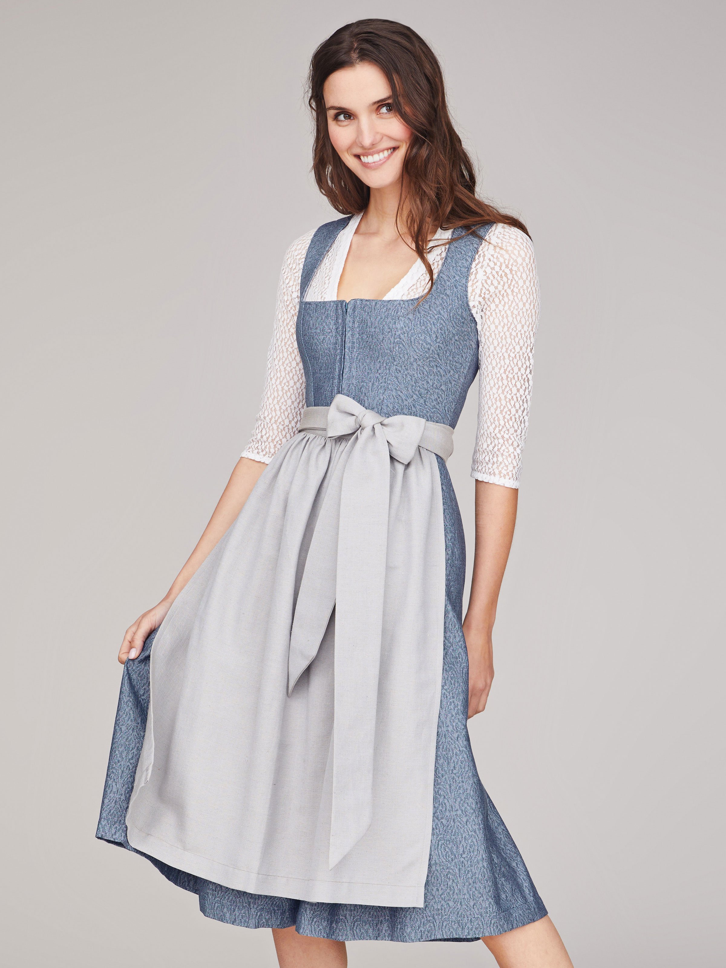 Schimmerndes blaues Dirndl Schimmerndes blaues Dirndl