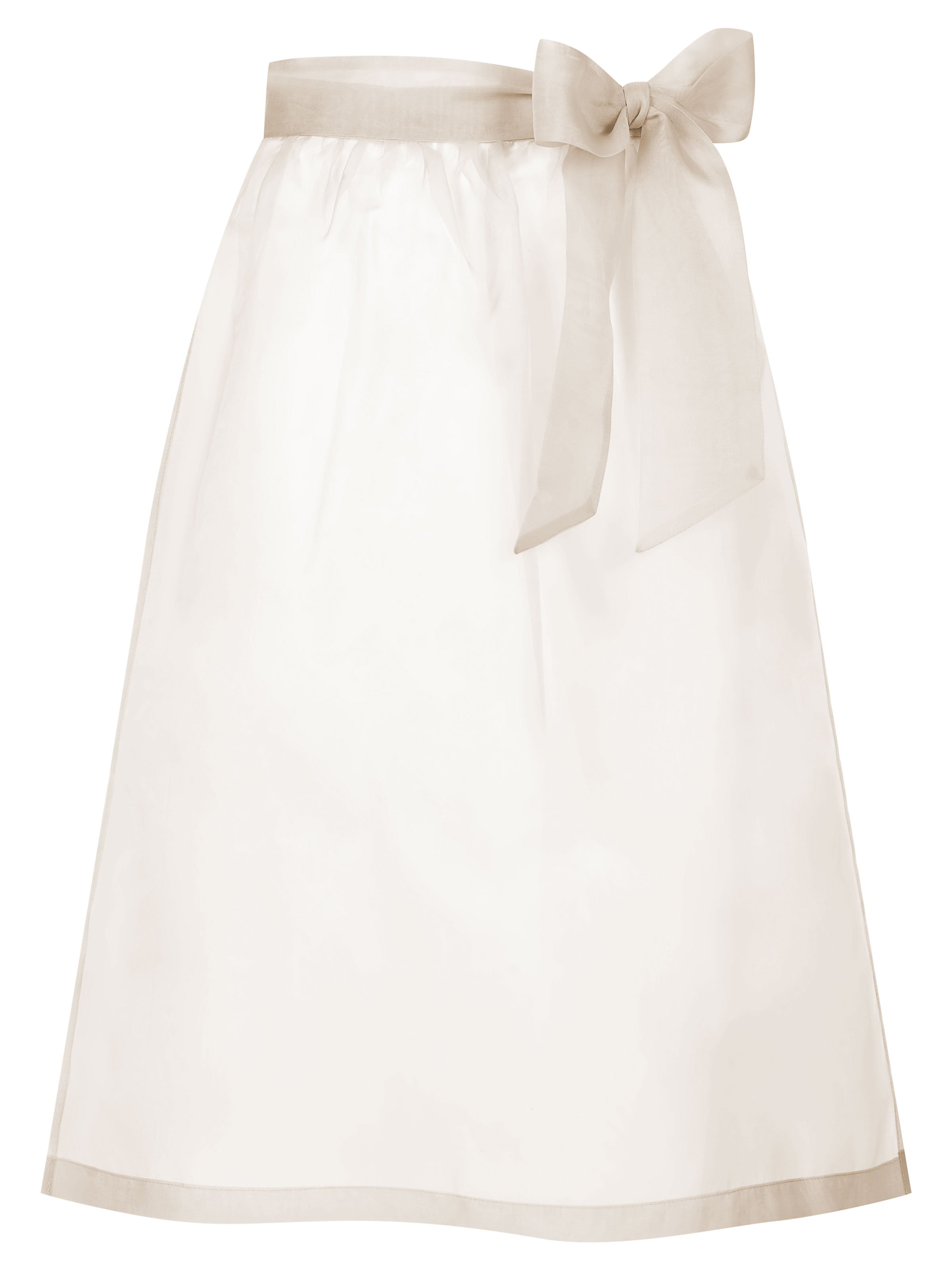 Organza Seidenschürze in Beige