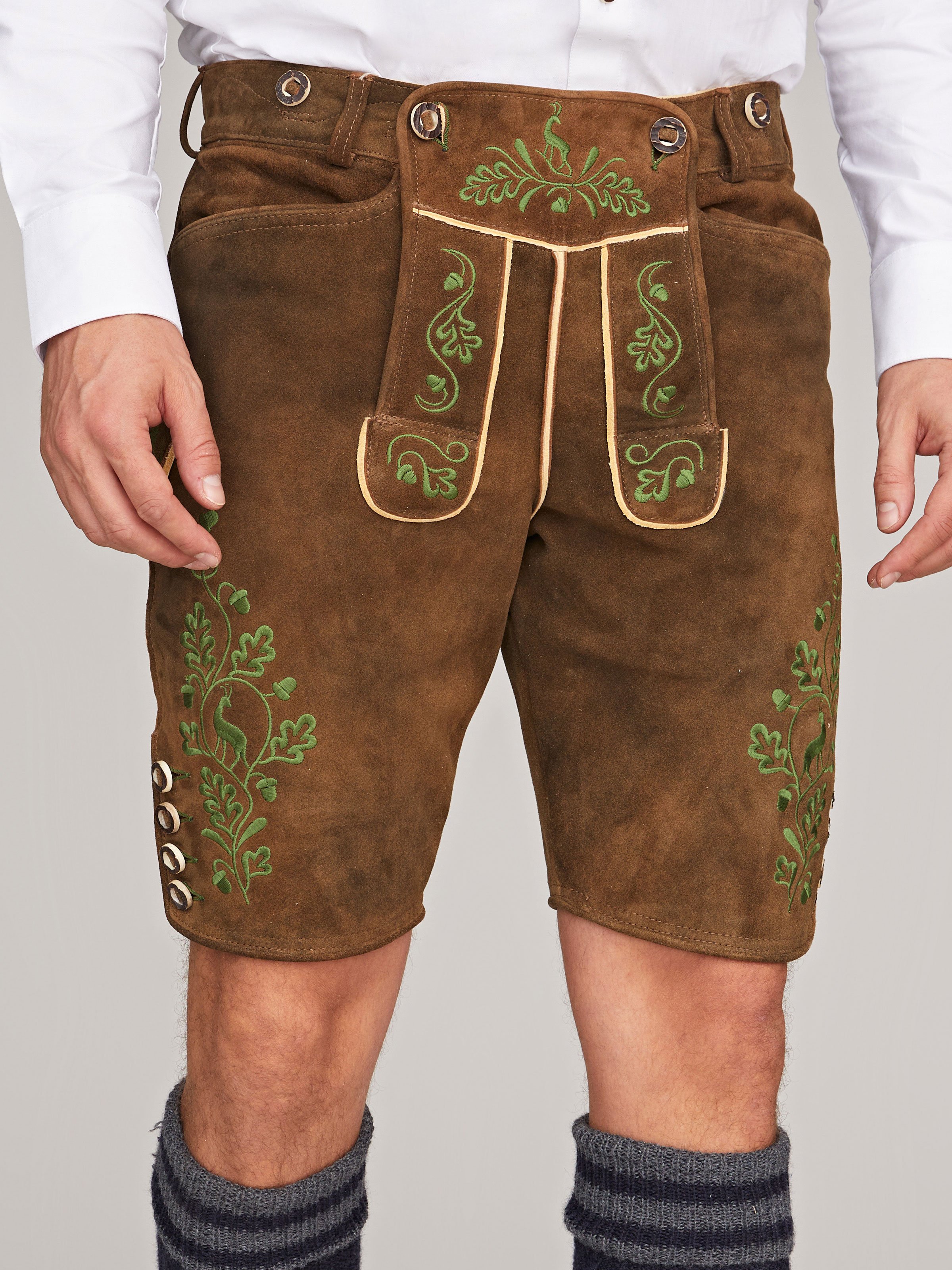 Antikbraune Lederhose 