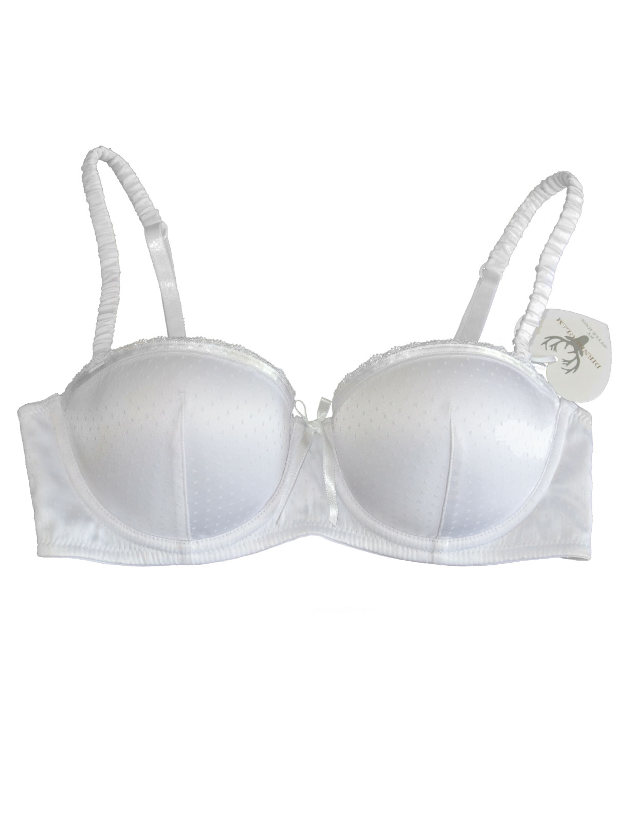 Weißer Dirndl BH aus Satin