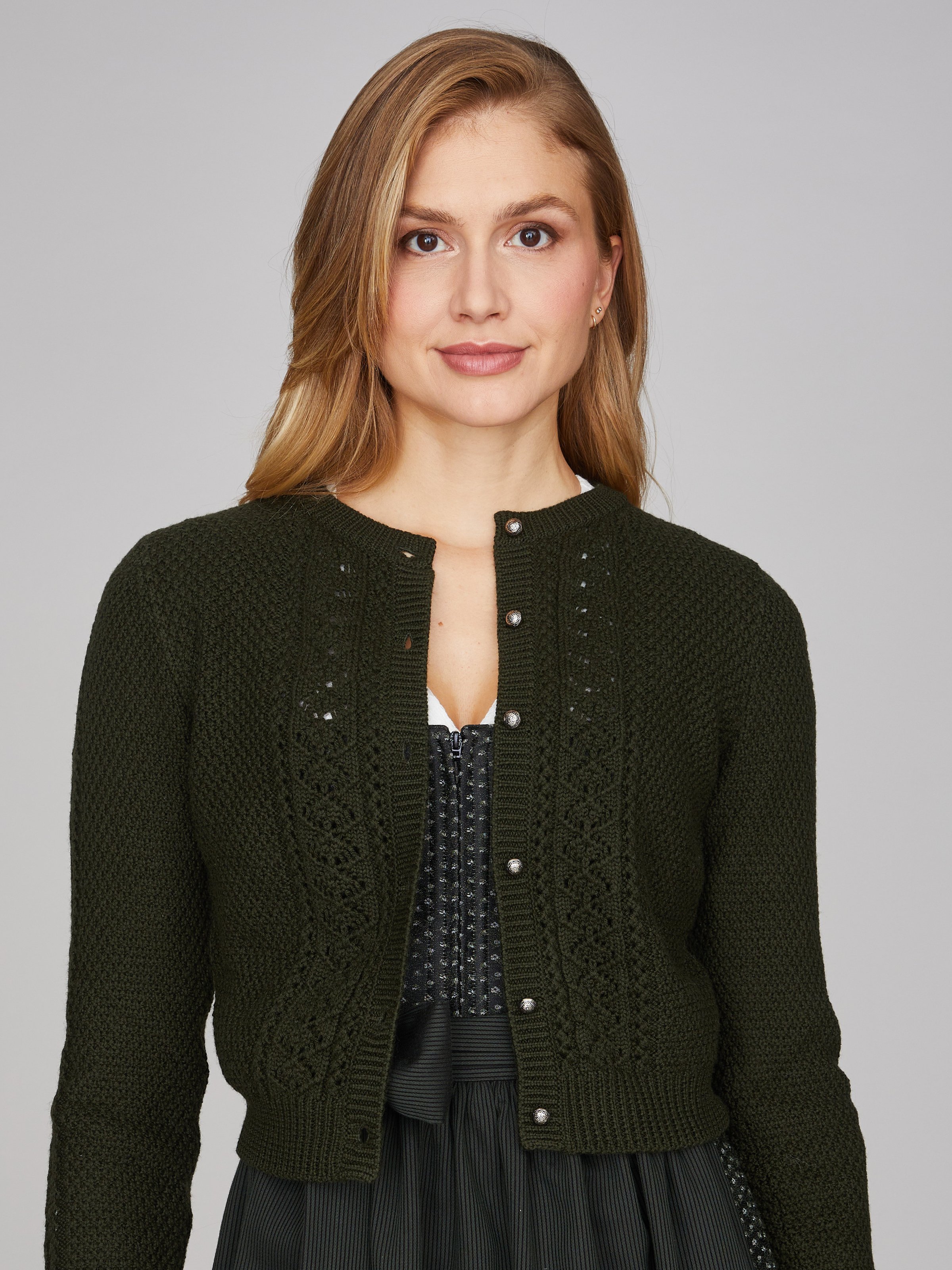 Waldgrüne Strickjacke Waldgrüne Strickjacke