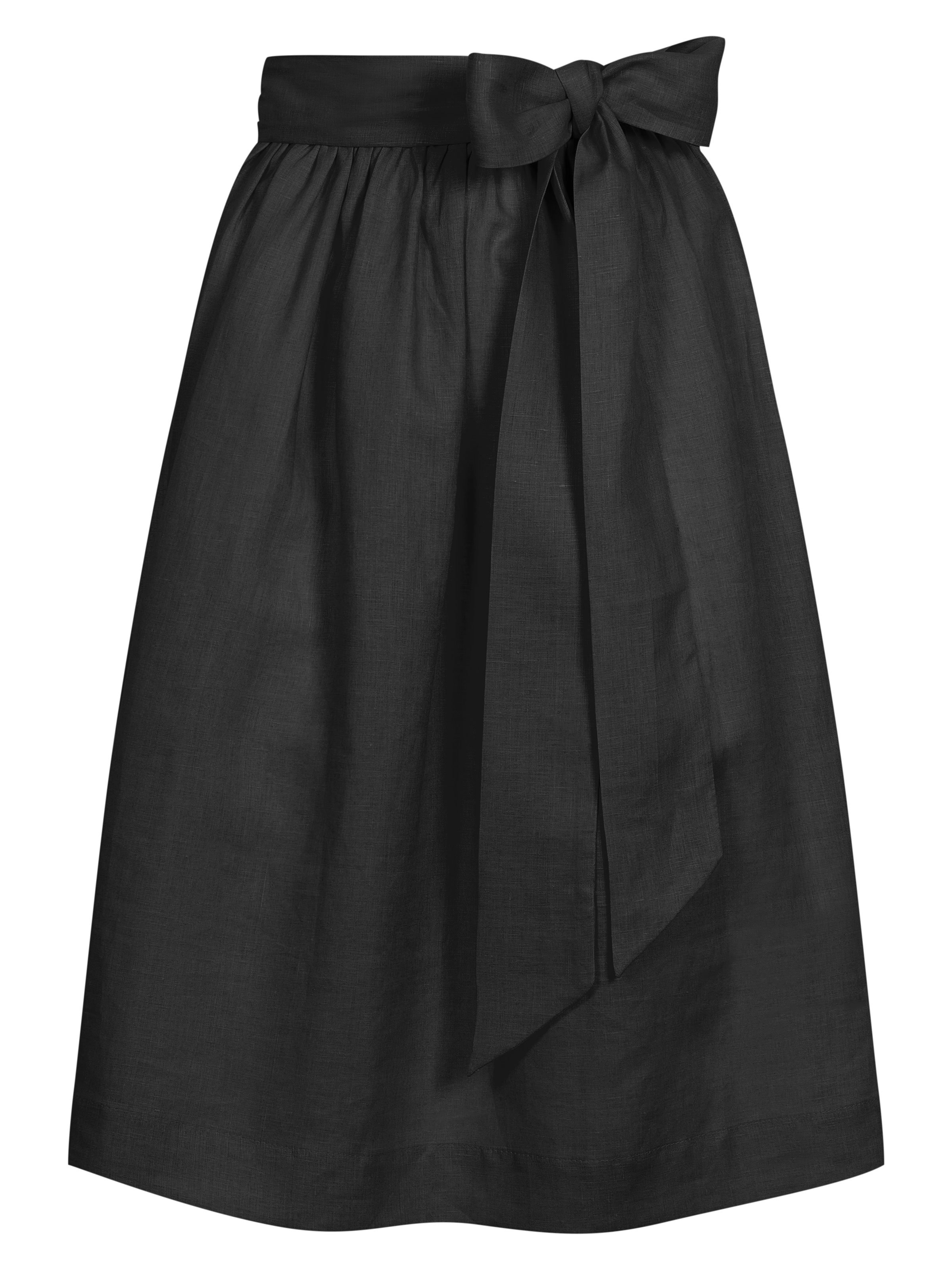Leinenschürze in Schwarz