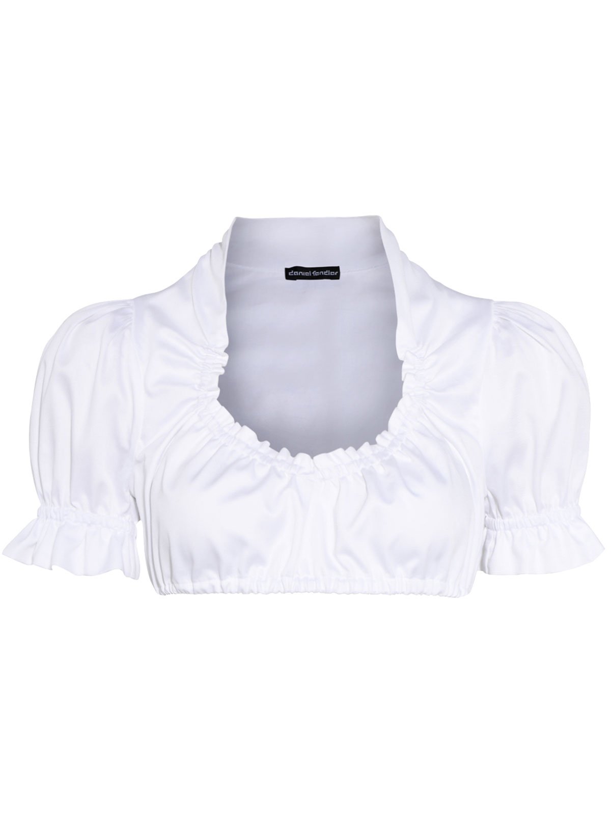 Weiße Dirndlbluse mit Puffärmeln