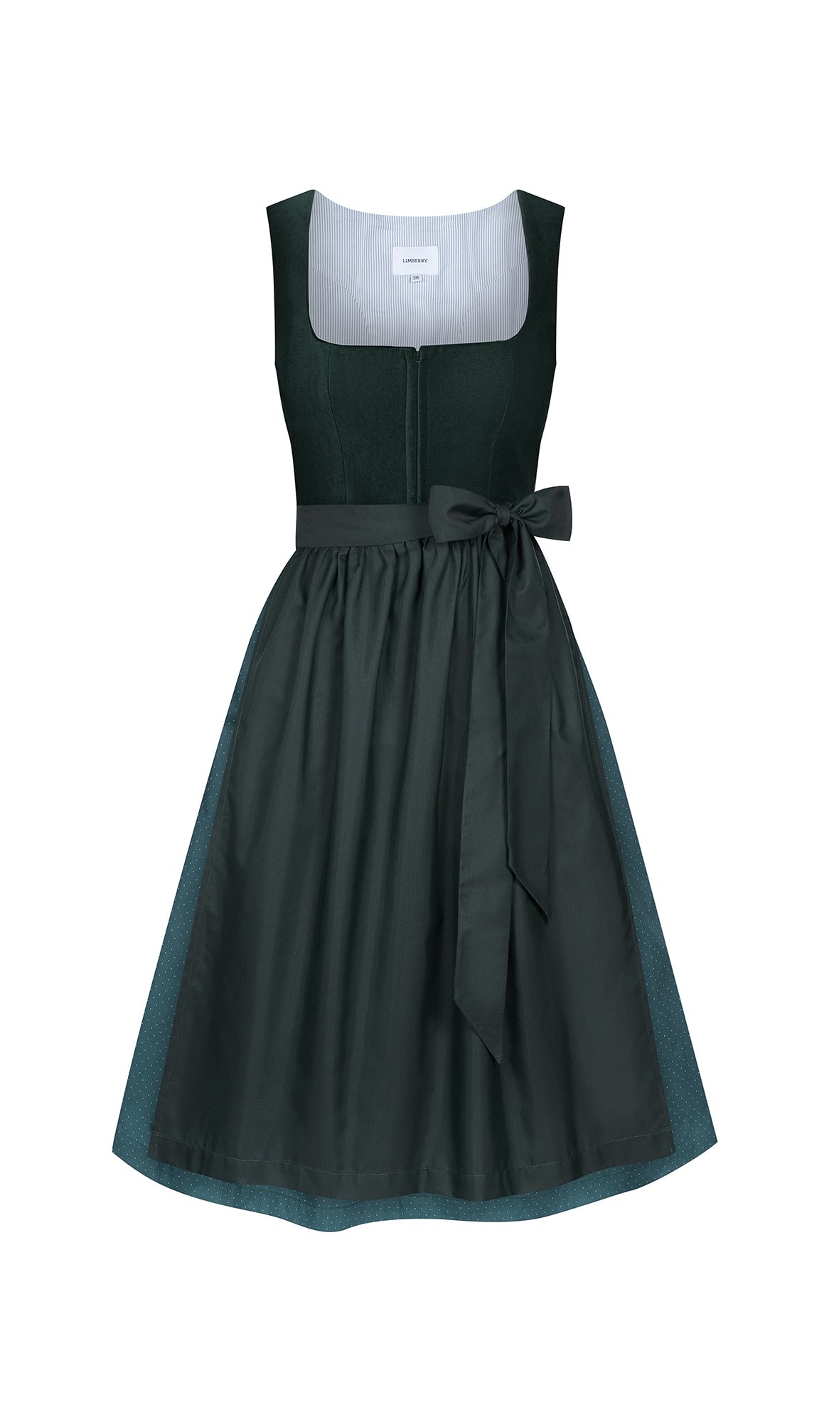 Dunkelgrünes Dirndl mit Samtmieder