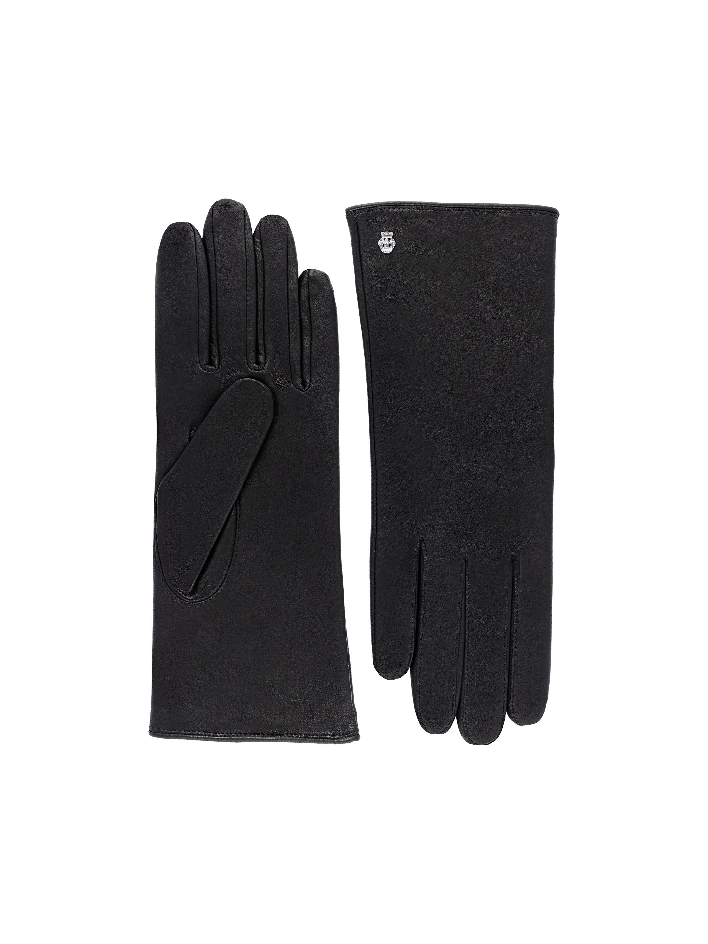 Schwarzer wasserabweisender Handschuh aus Leder