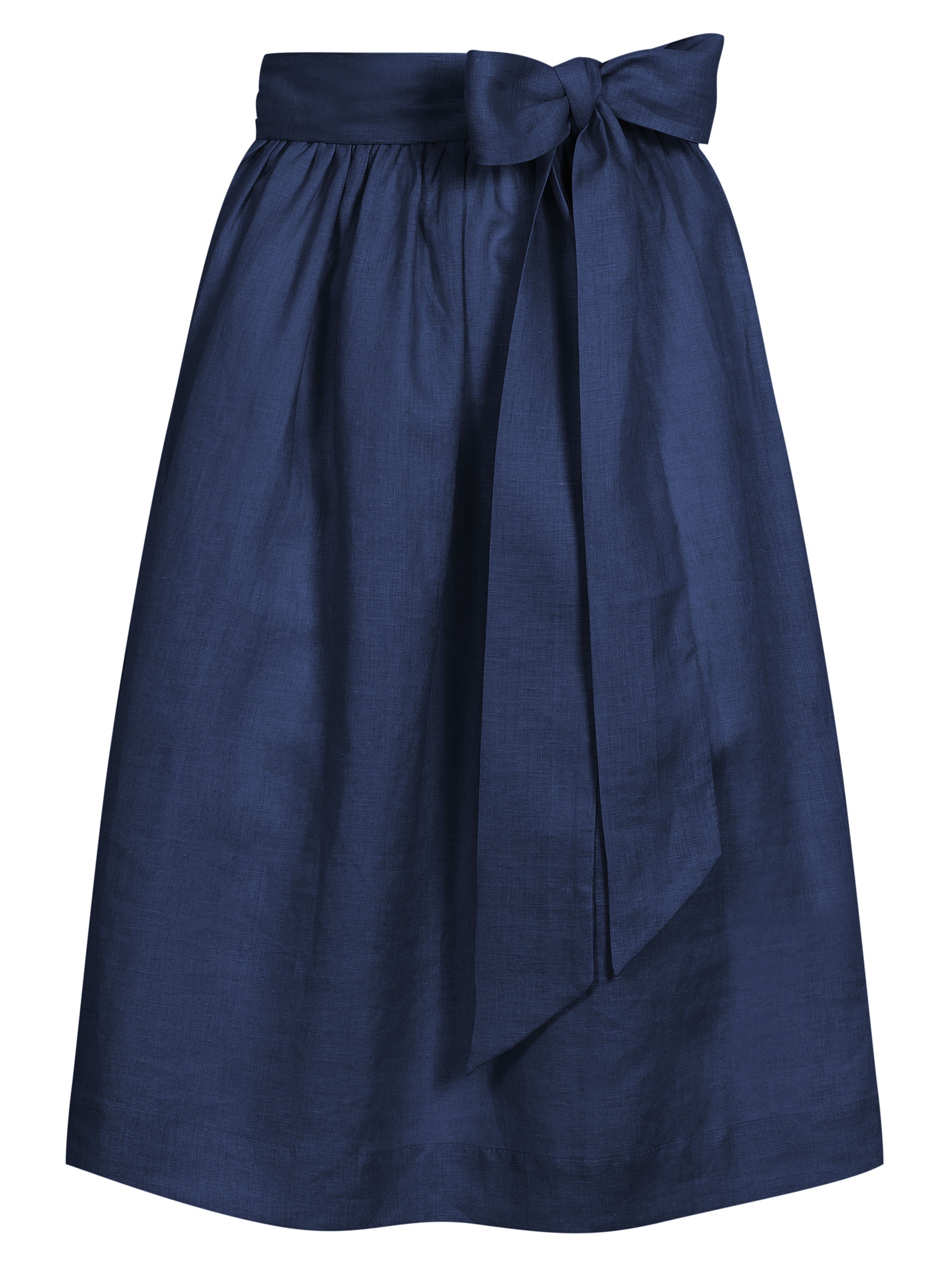 Dunkelblaue Leinenschürze