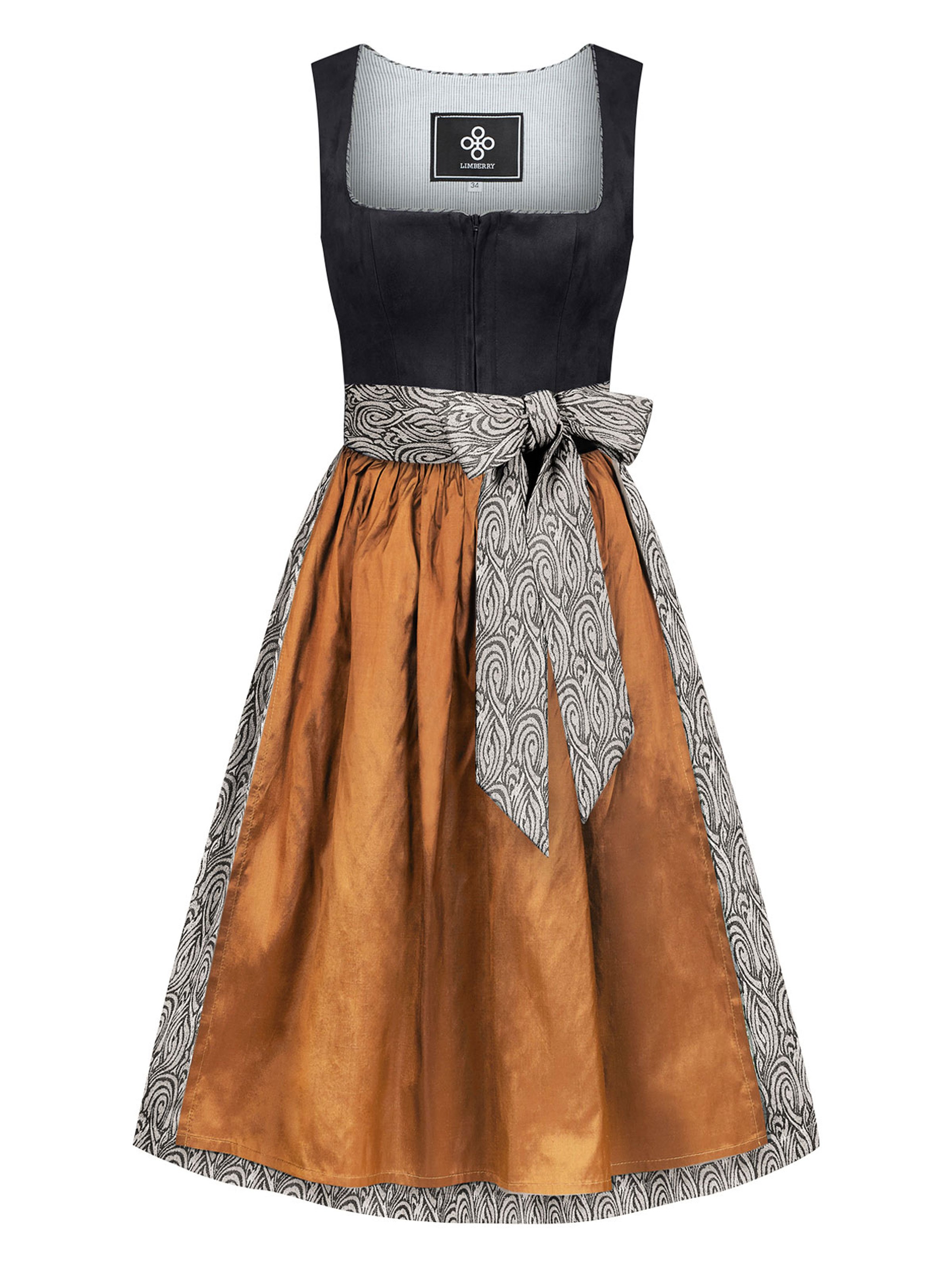 Schwarzes Dirndl mit Samt-Mieder Schwarzes Dirndl mit Samt-Mieder