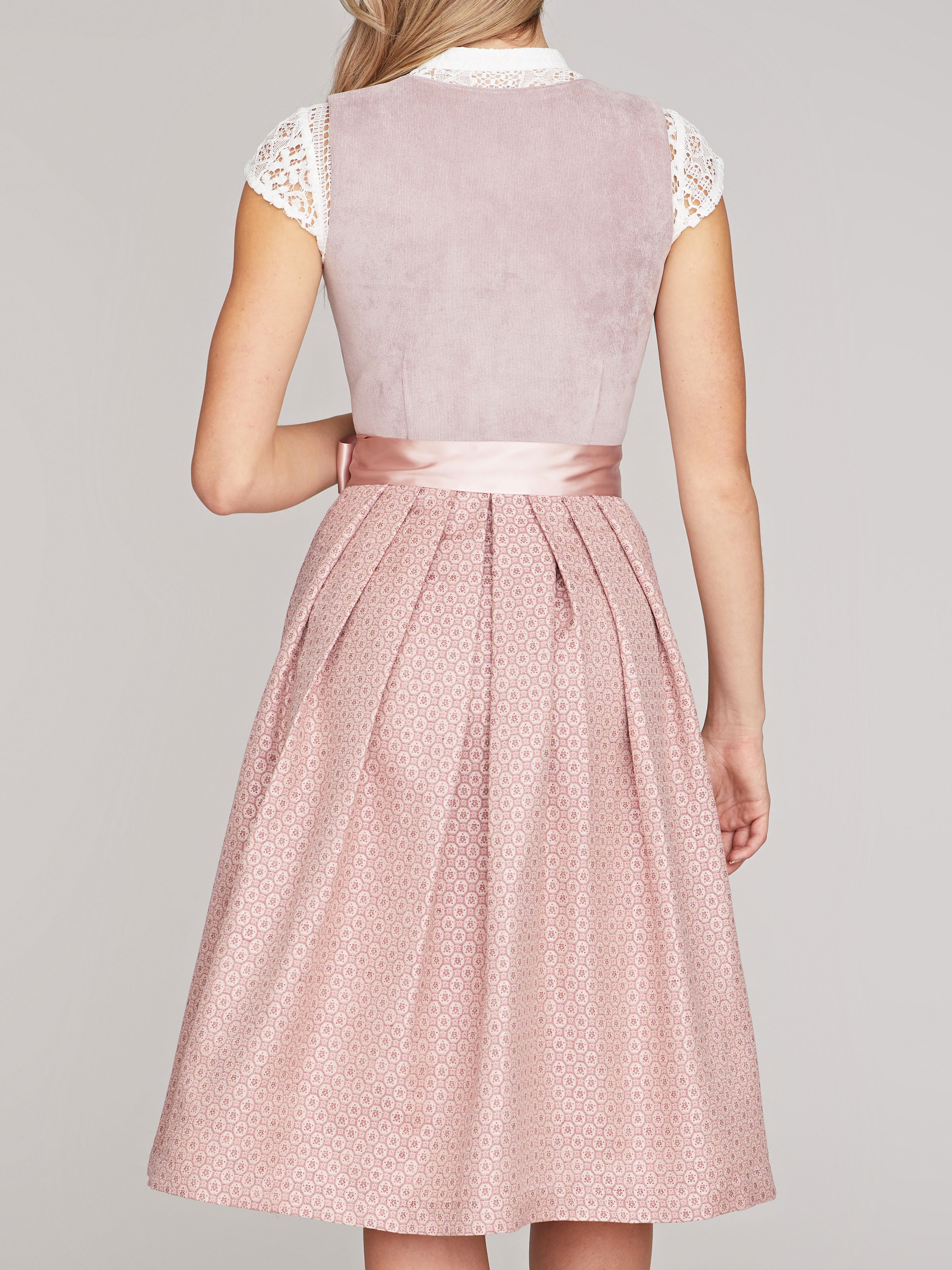 Rosa Dirndl mit Cord-Mieder Rosa Dirndl mit Cord-Mieder