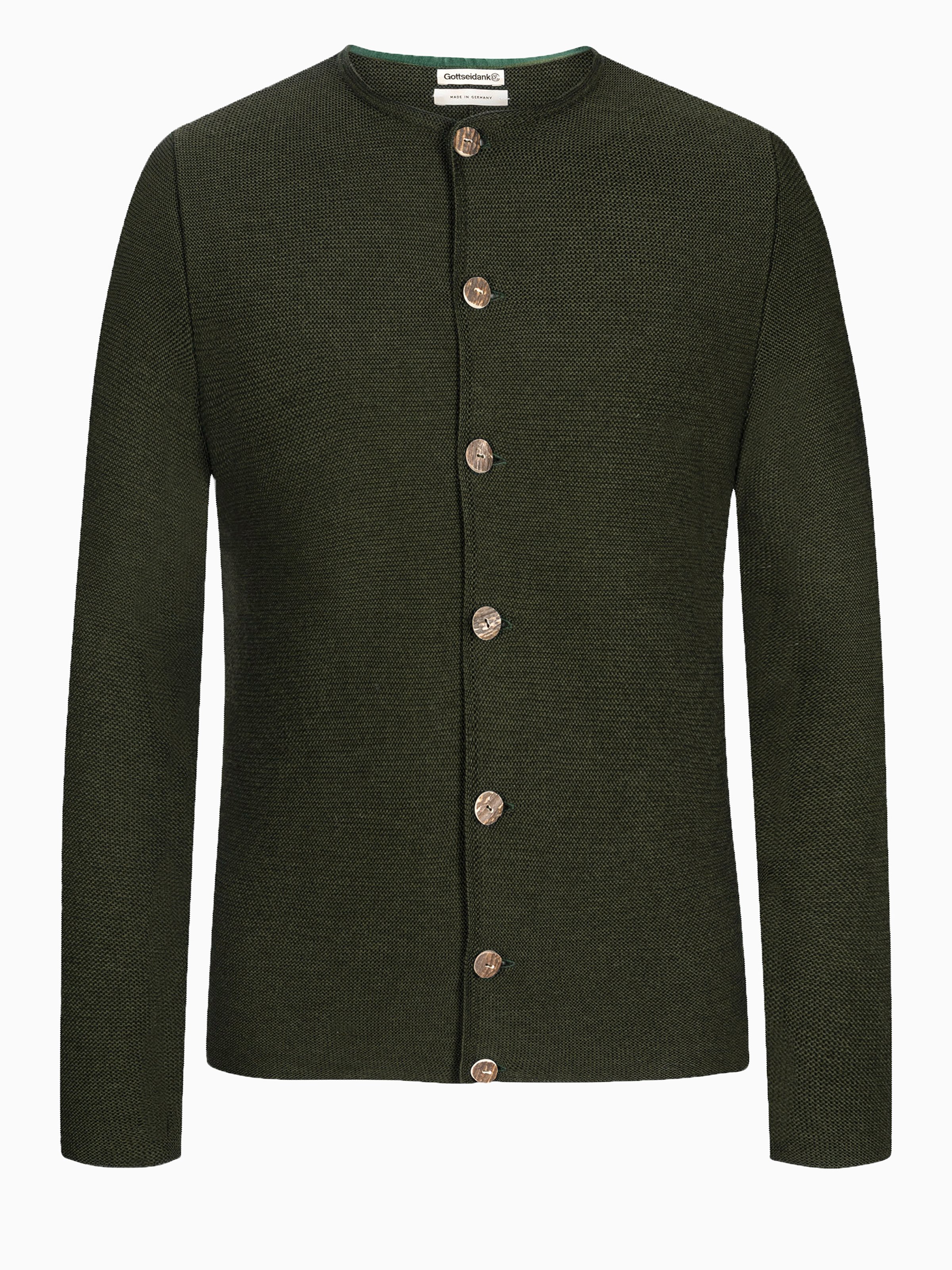 Olivefarbene Strickjacke Olivefarbene Strickjacke