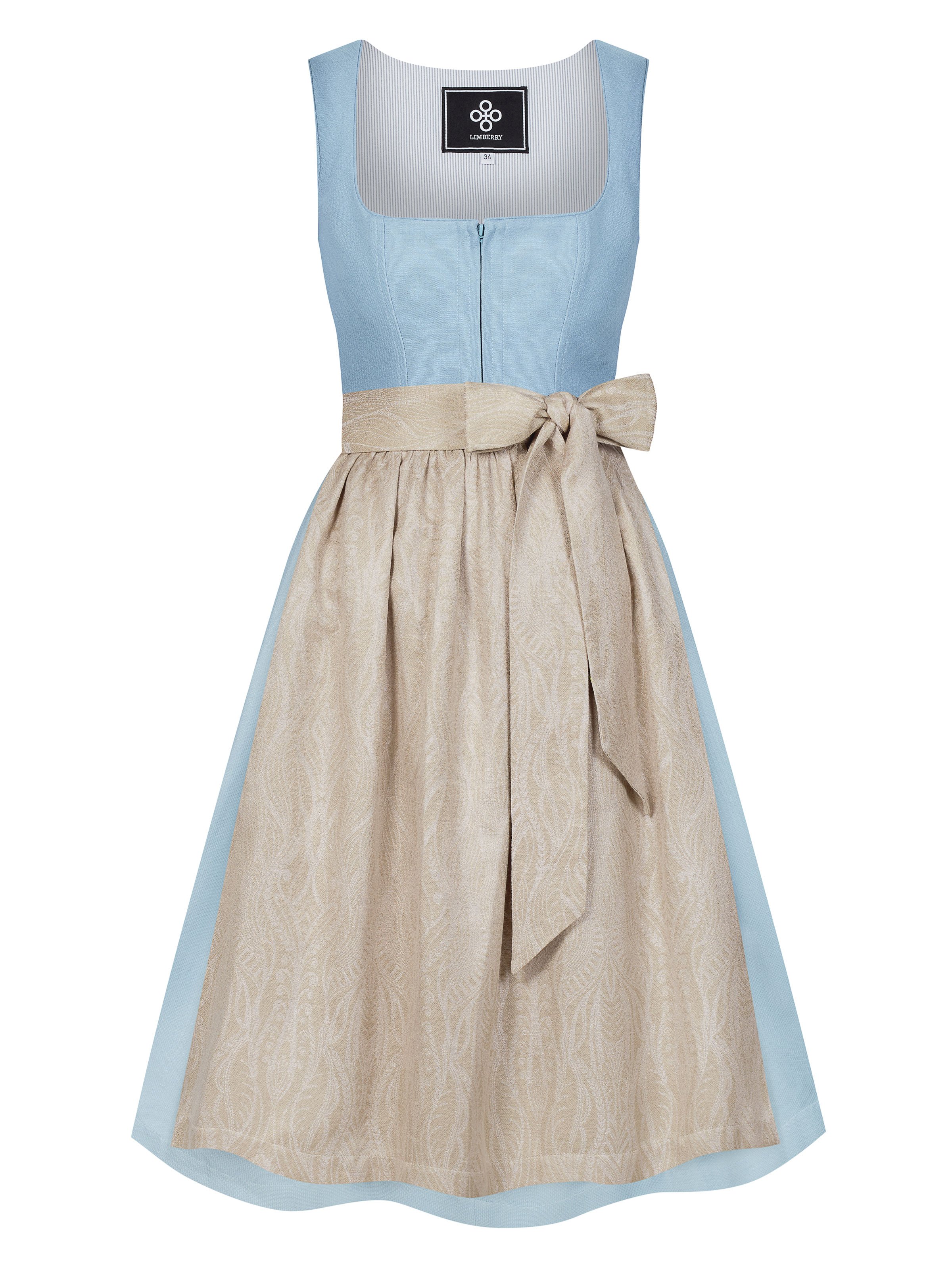 Himmelblaues Balkonett-Dirndl Himmelblaues Balkonett-Dirndl