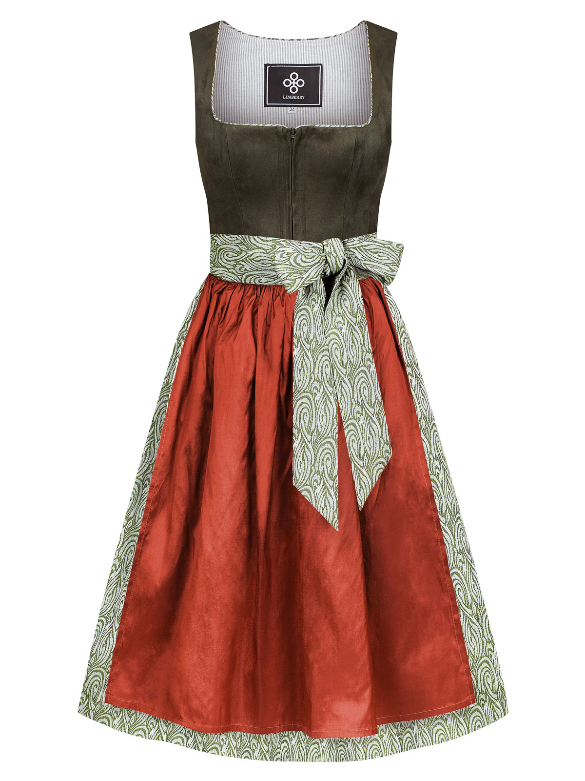 Khaki grünes Dirndl im Animalprint Khaki grünes Dirndl im Animalprint