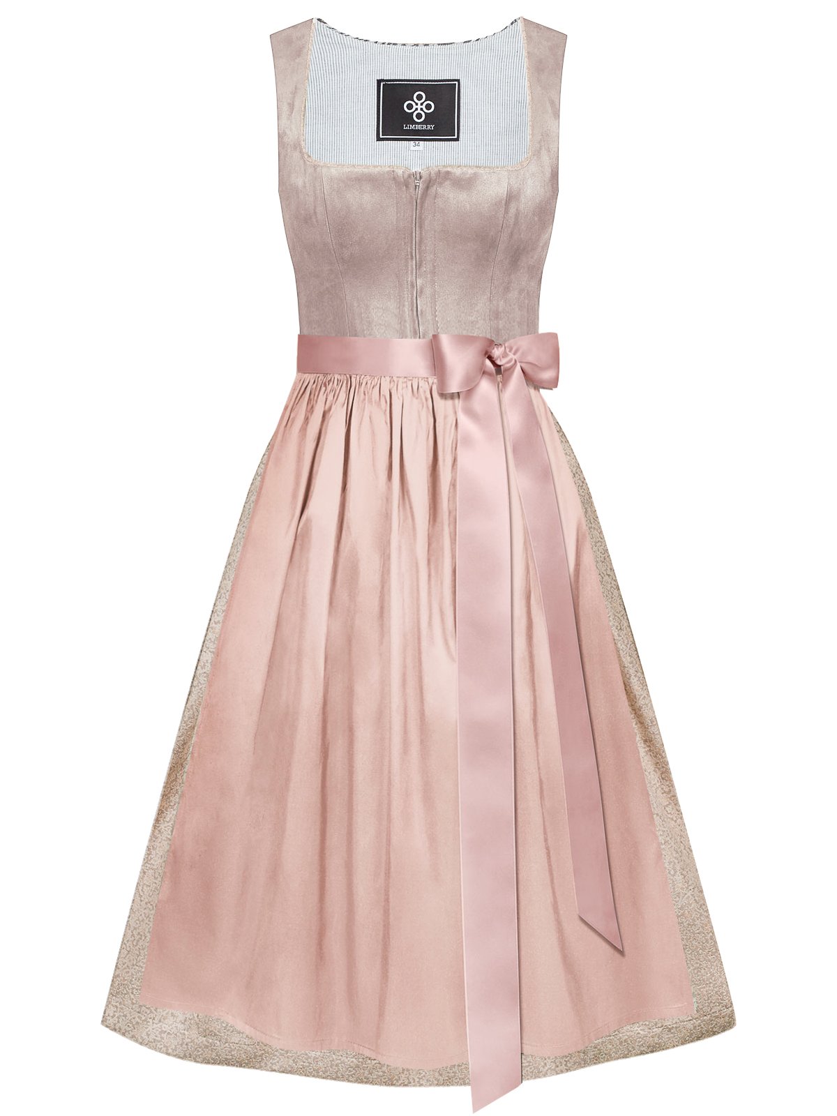 Rosé-beiges Dirndl mit zwei Schürzen Rosé-beiges Dirndl mit zwei Schürzen