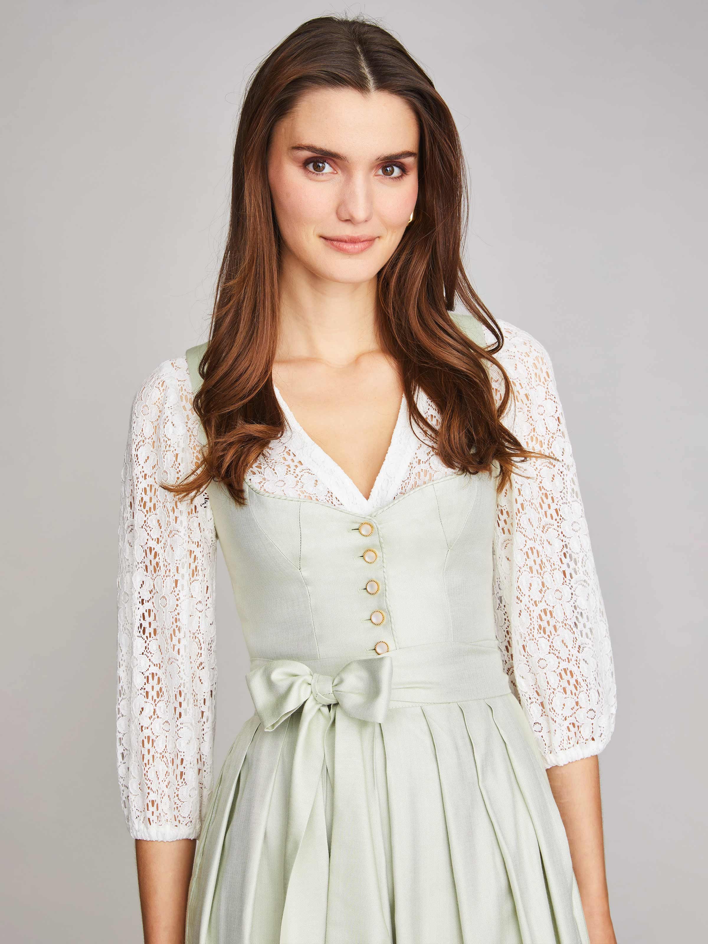 Limberry Trachtenbluse V Ausschnitt Trachtenbluse Bluse Mit Spitze