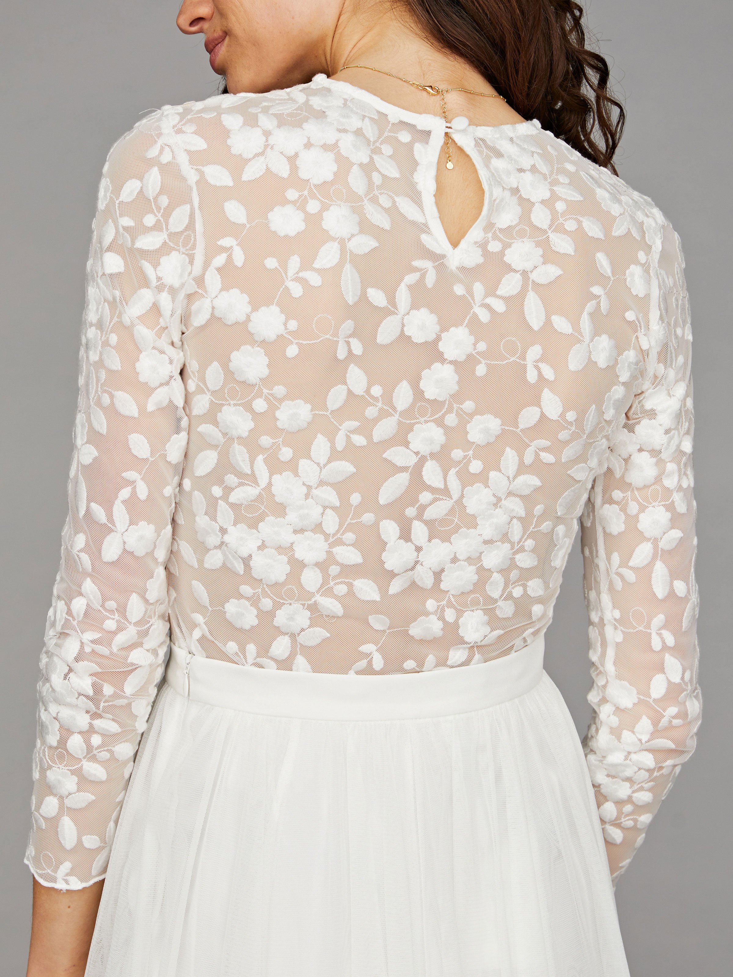 Braut-Body mit Blumen-Spitze Braut-Body mit Blumen-Spitze