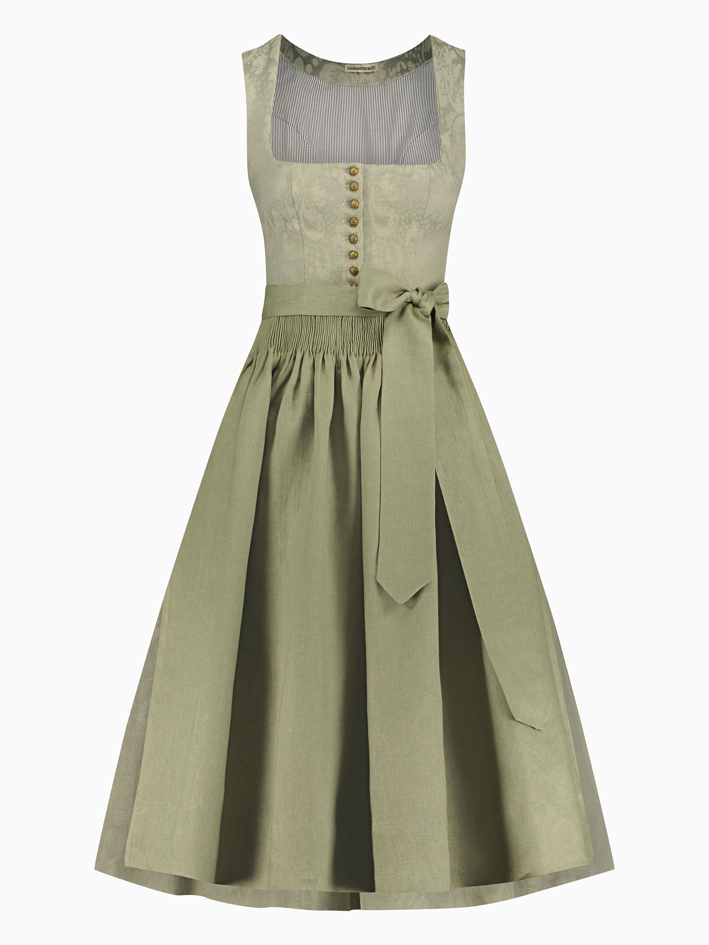 Salbeigrünes Stretch-Dirndl Salbeigrünes Stretch-Dirndl