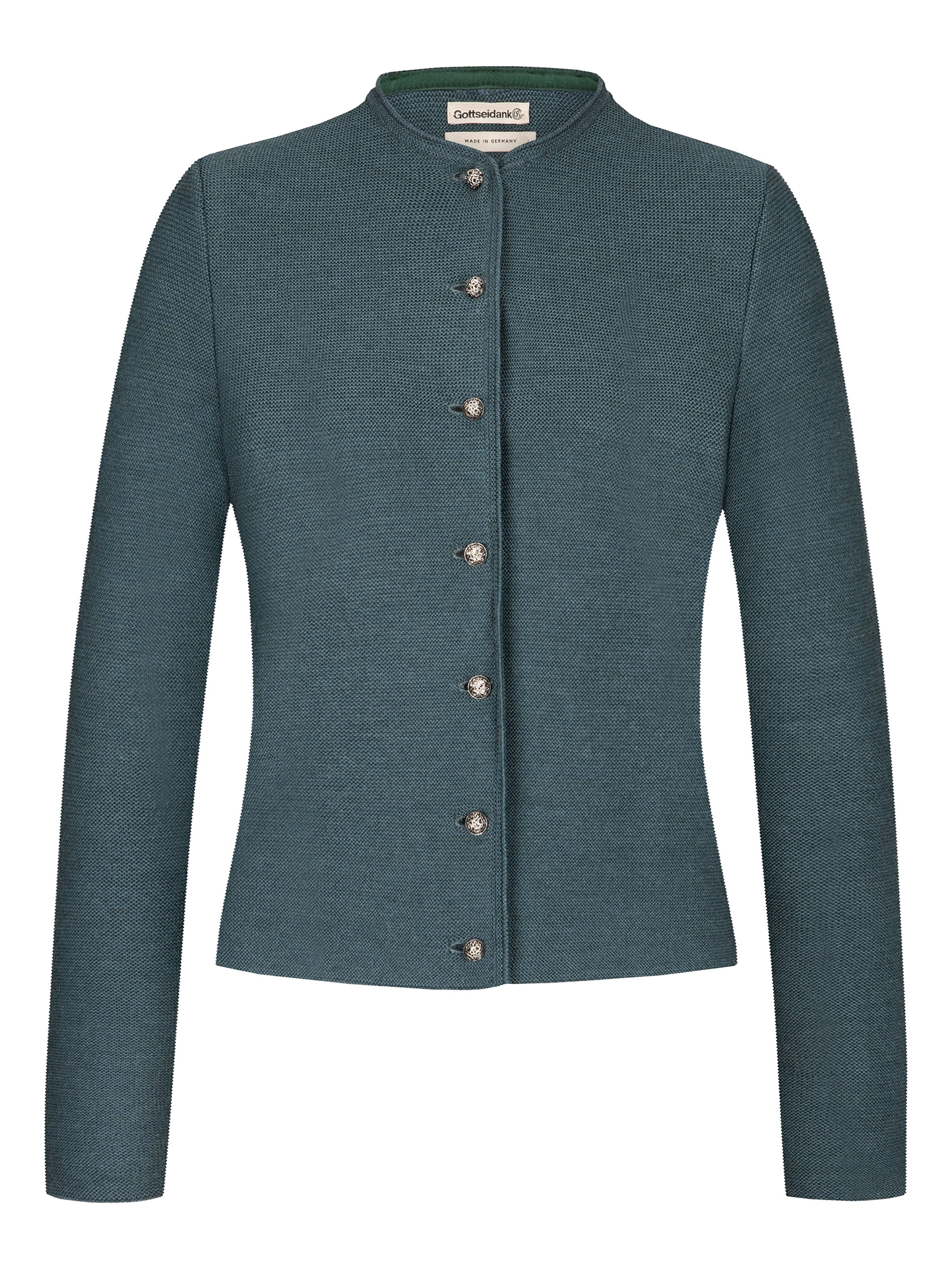 Taubenblaue Strickjacke Taubenblaue Strickjacke