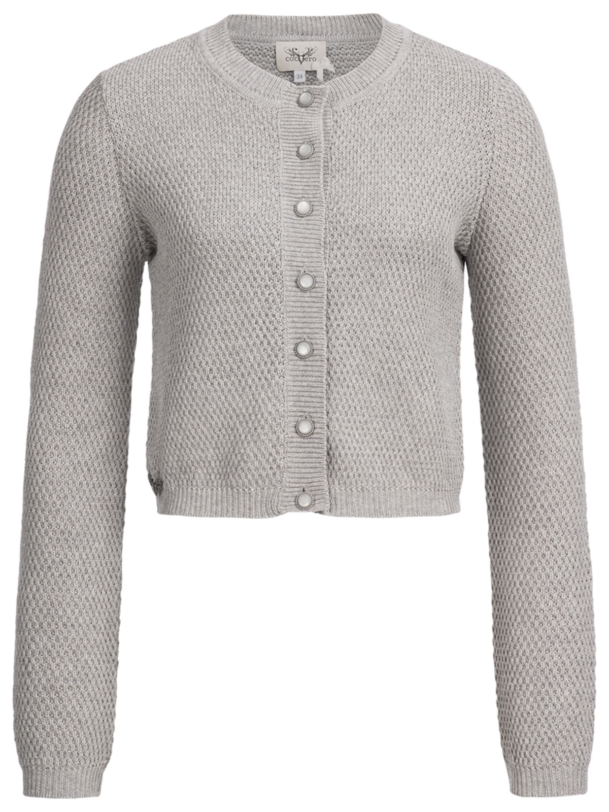Hellgraue Strickjacke mit Kaschmiranteil Hellgraue Strickjacke mit Kaschmiranteil