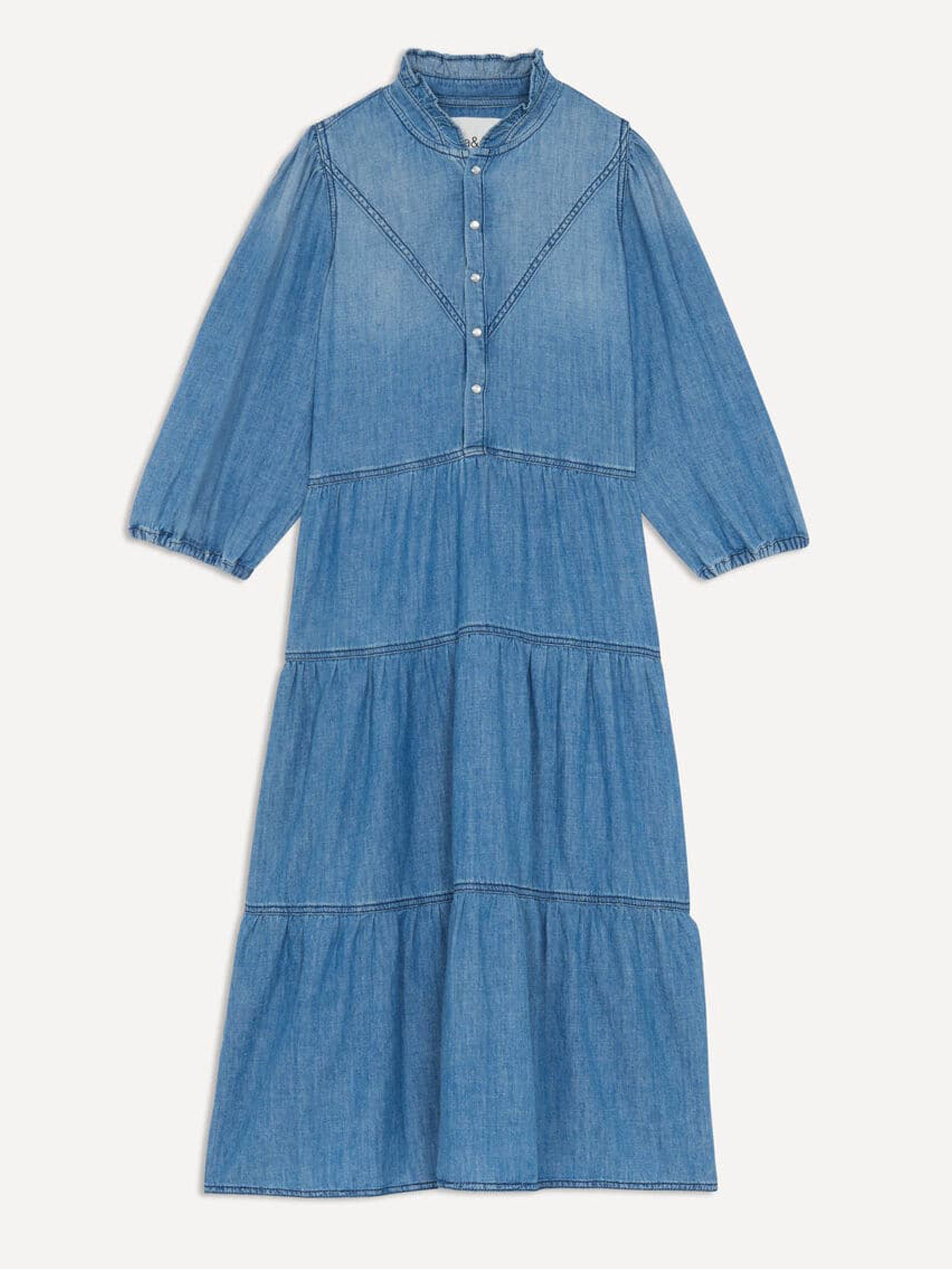 Langes Kleid in Denim-Optik Langes Kleid in Denim-Optik