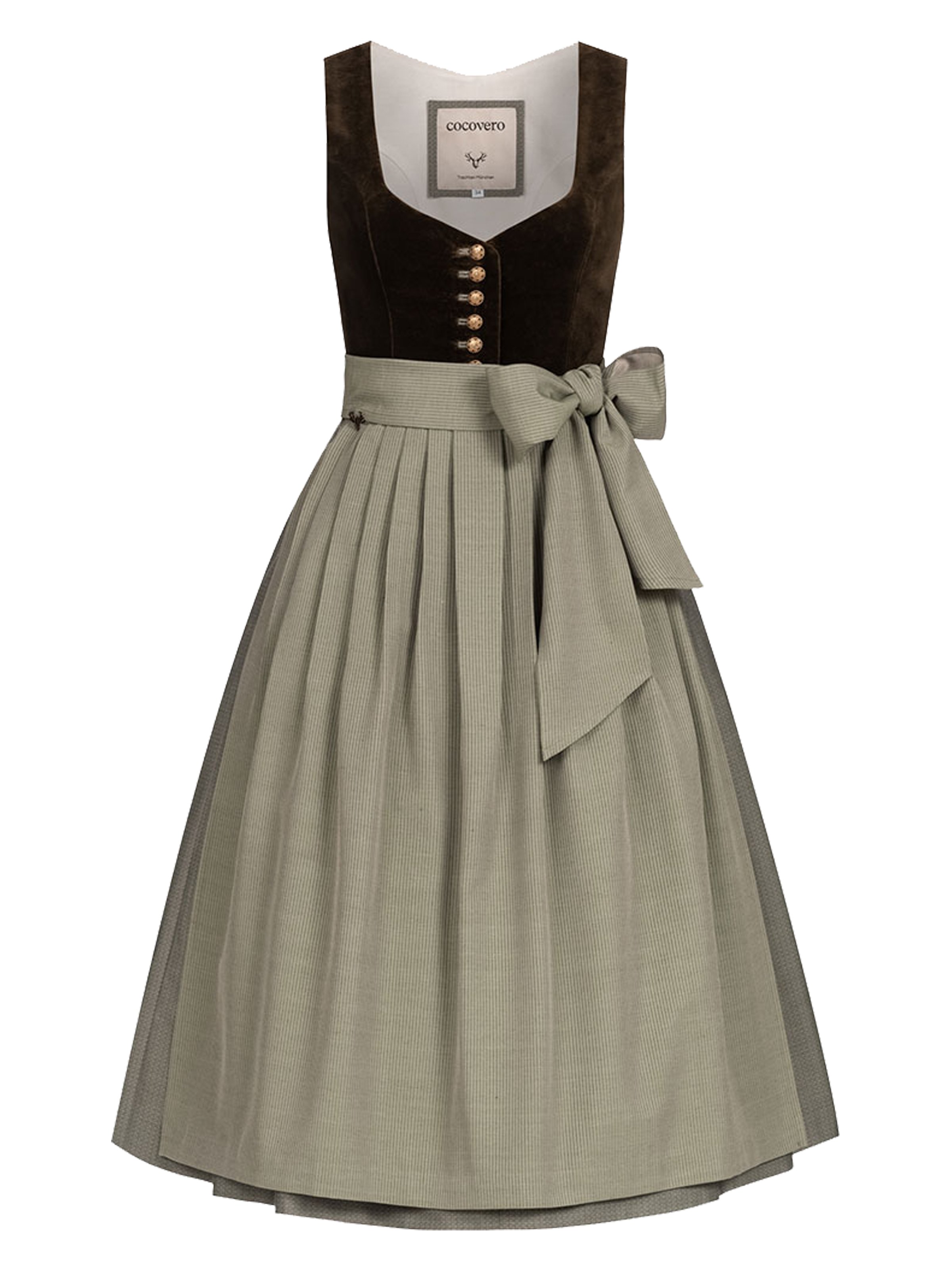 Dunkelgrünes Dirndl mit Samt-Mieder Dunkelgrünes Dirndl mit Samt-Mieder