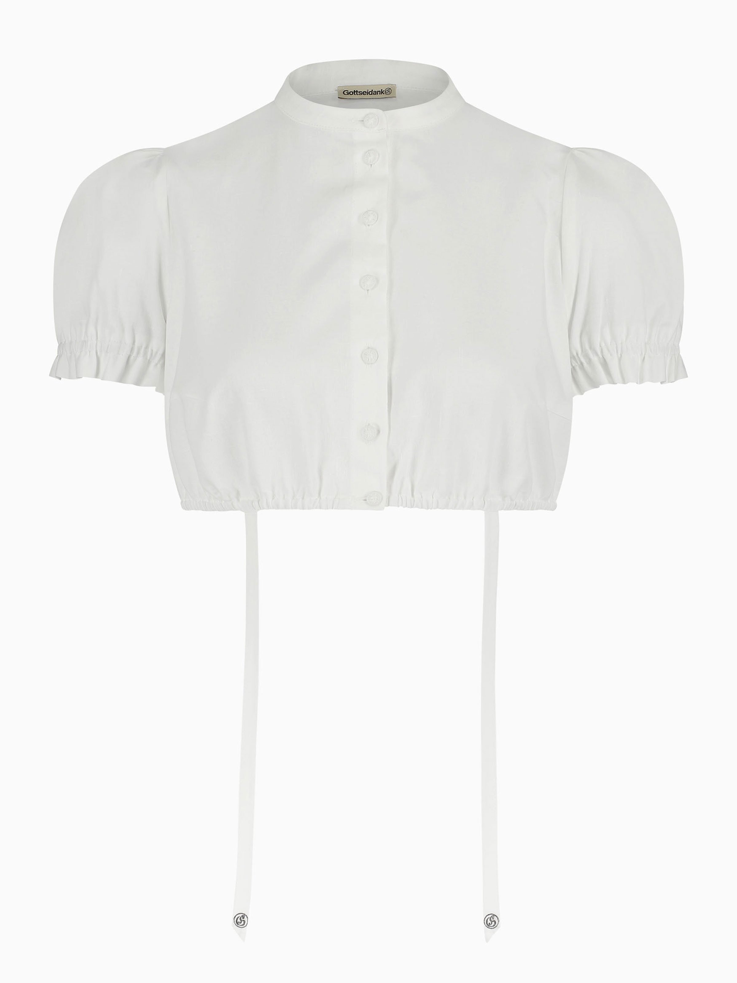 Weiße Dirndlbluse mit Puffärmeln Weiße Dirndlbluse mit Puffärmeln
