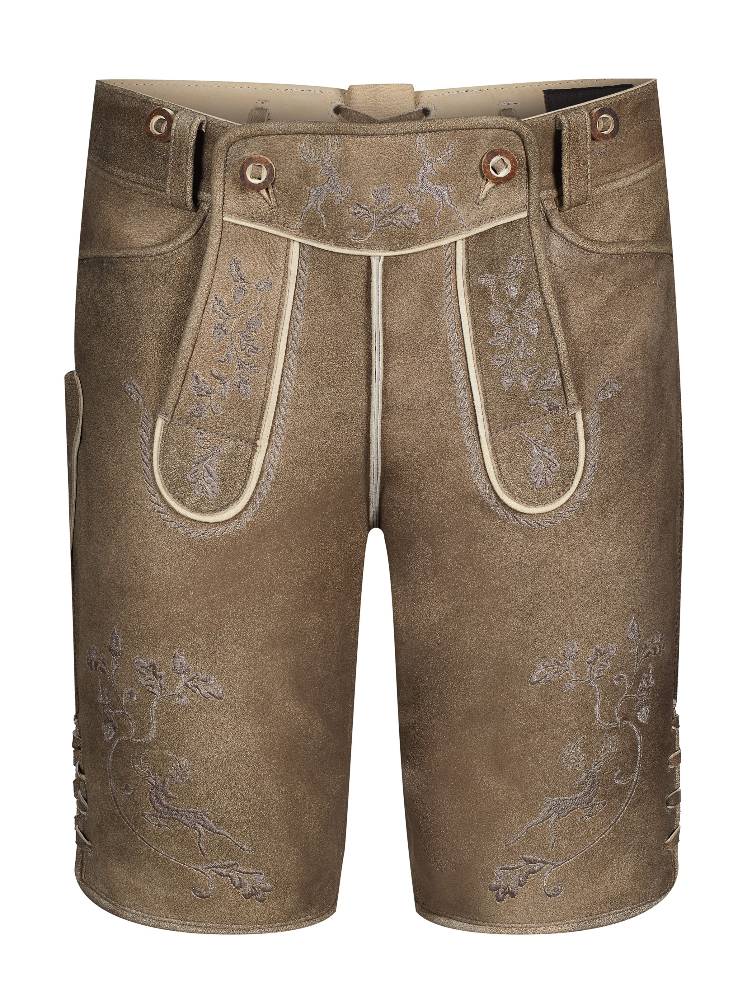 Hellbraune Lederhose mit Stickerei Hellbraune Lederhose mit Stickerei