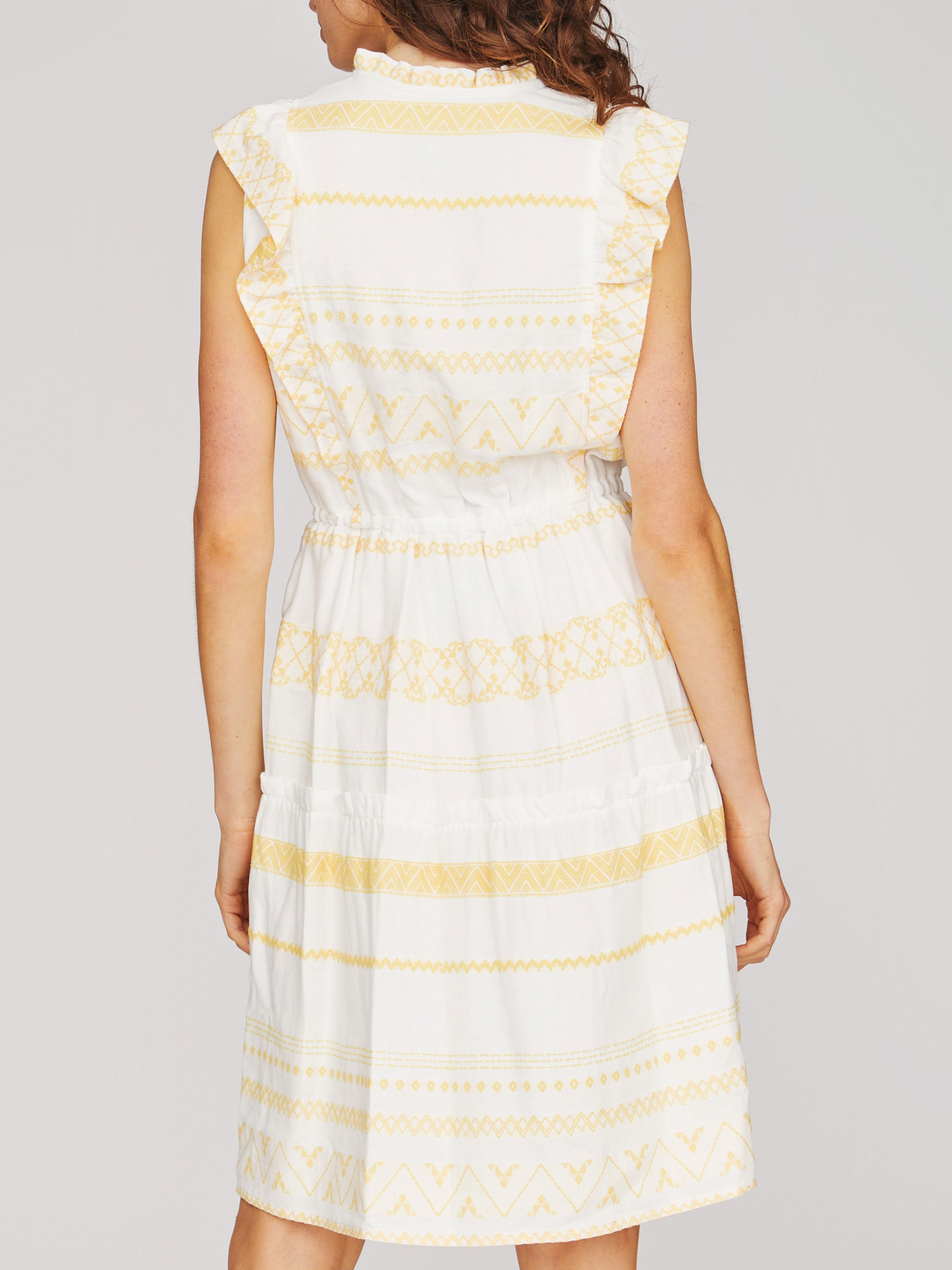 Weiß-gelbes Kleid Weiß-gelbes Kleid