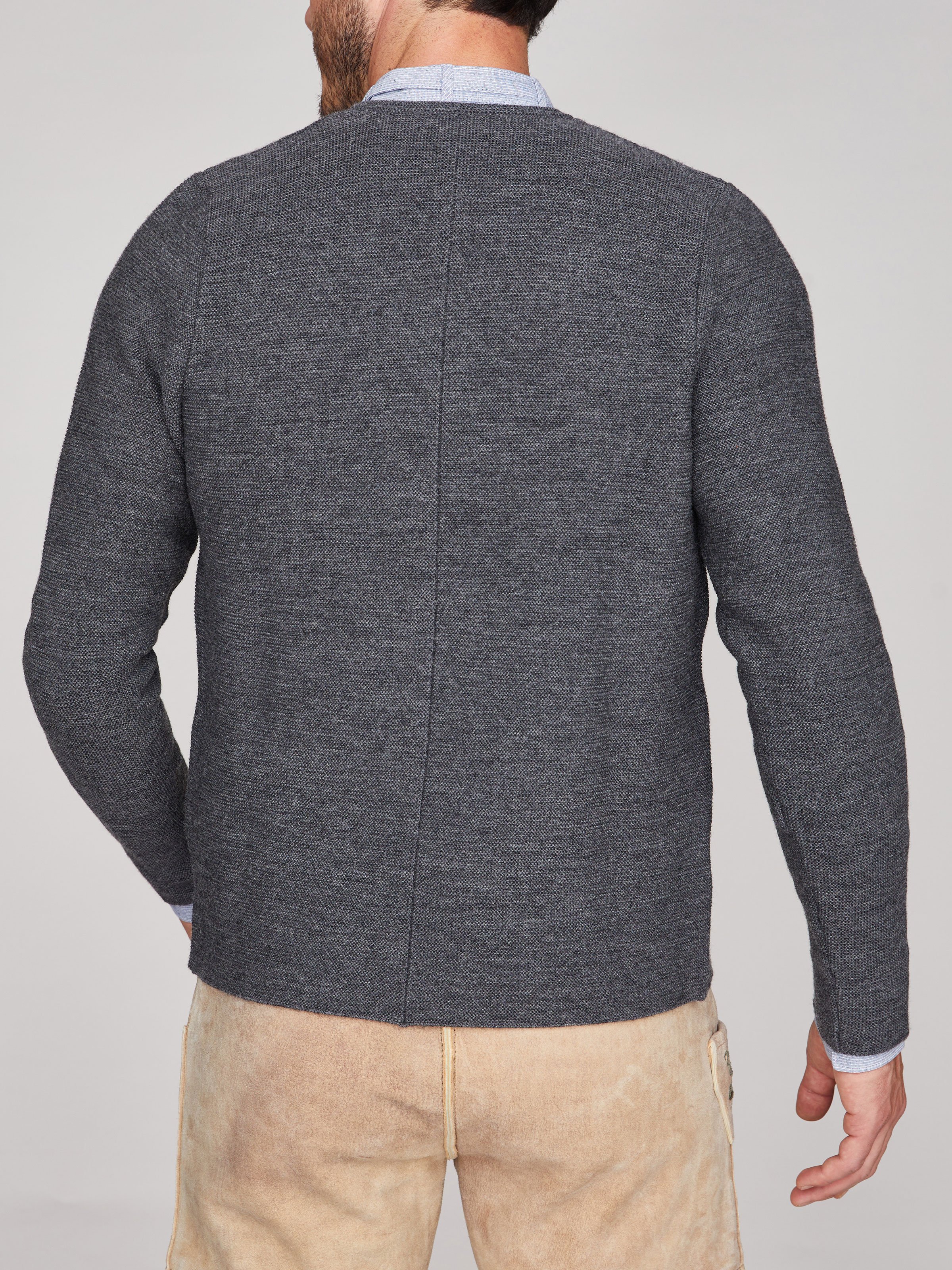 Strickjacke in Ashphalt-Grau Strickjacke in Ashphalt-Grau
