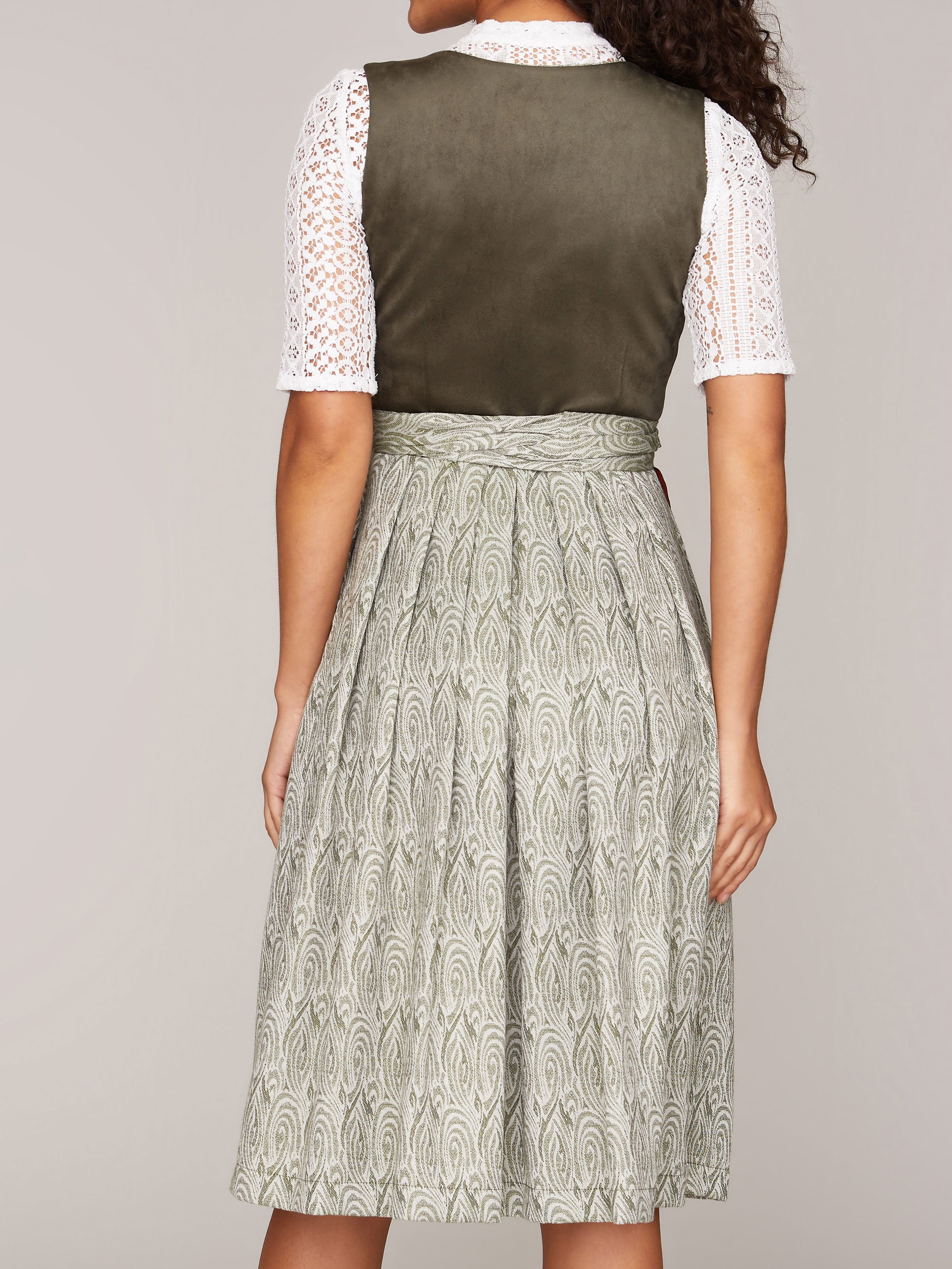 Khaki grünes Dirndl im Animalprint Khaki grünes Dirndl im Animalprint