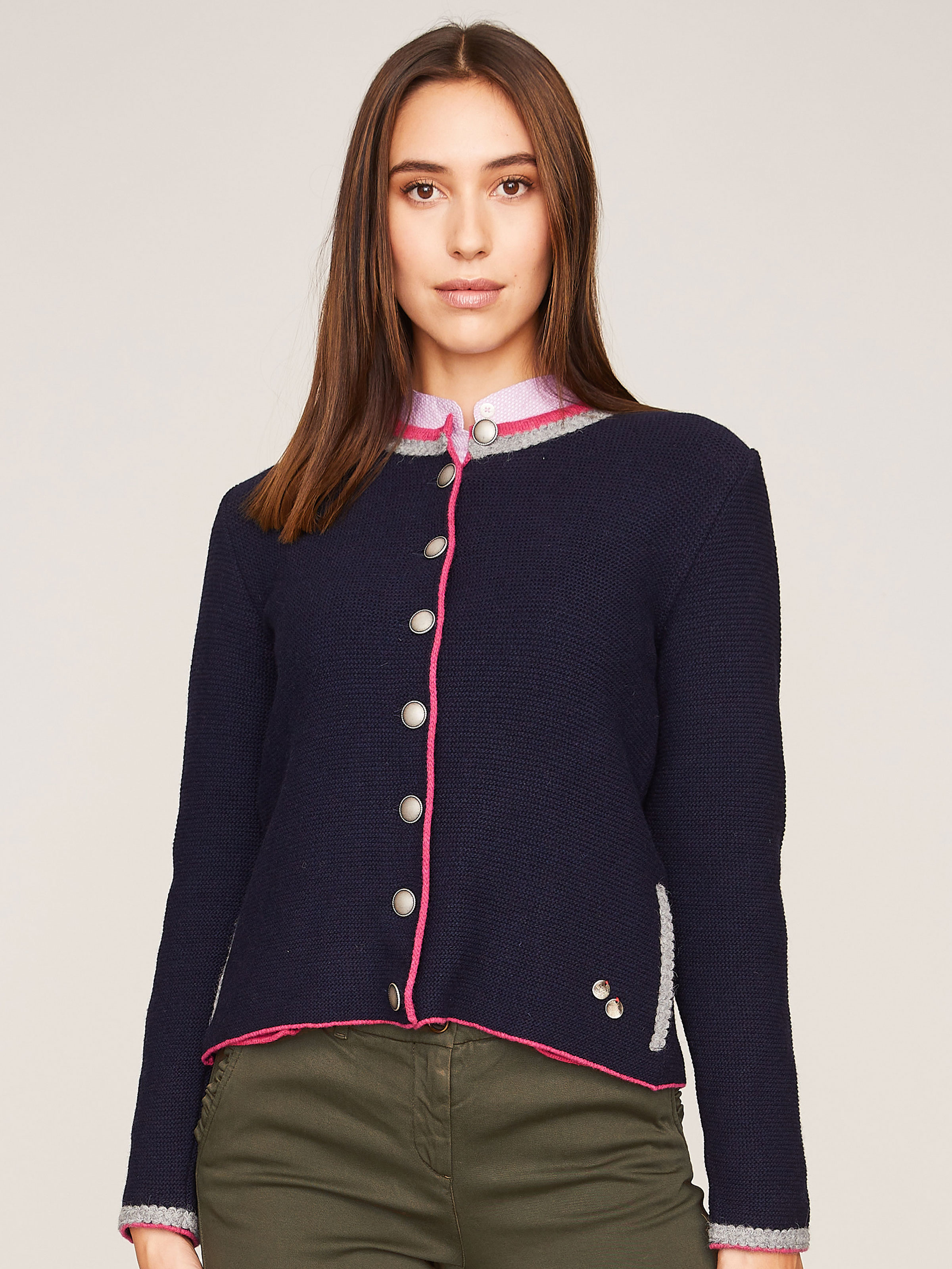Dunkelblaue Strickjacke Dunkelblaue Strickjacke