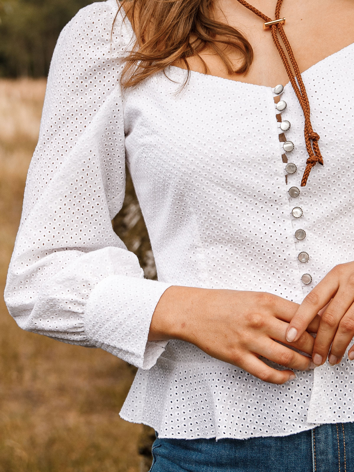 Bluse mit Schößchen Bluse mit Schößchen
