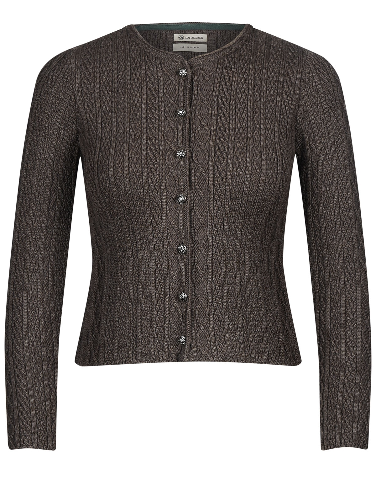 Braune Trachten Strickjacke GOTTSEIDANK