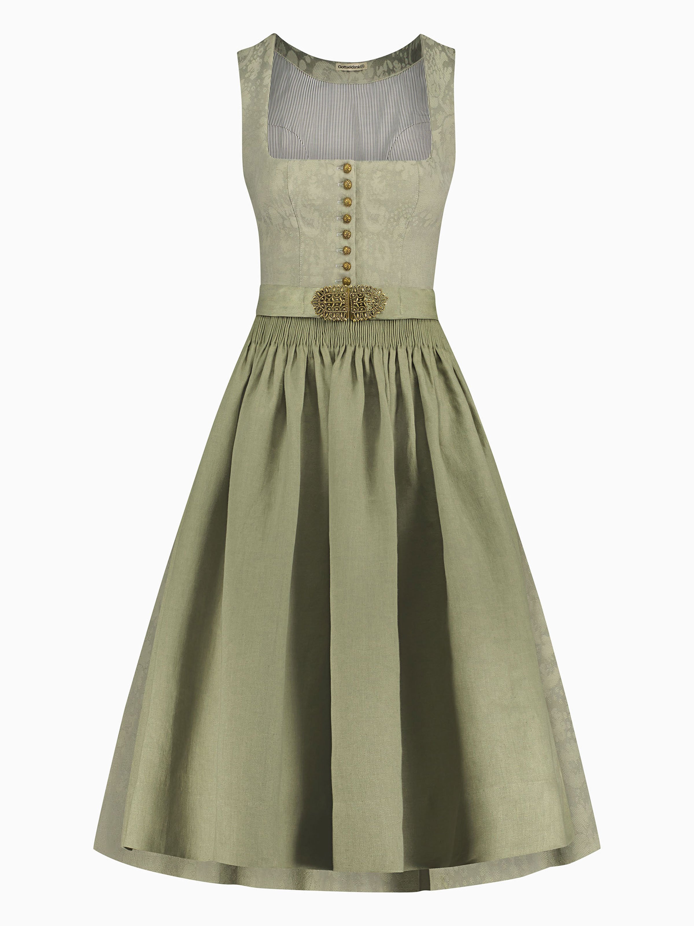 Salbeigrünes Stretch-Dirndl Salbeigrünes Stretch-Dirndl