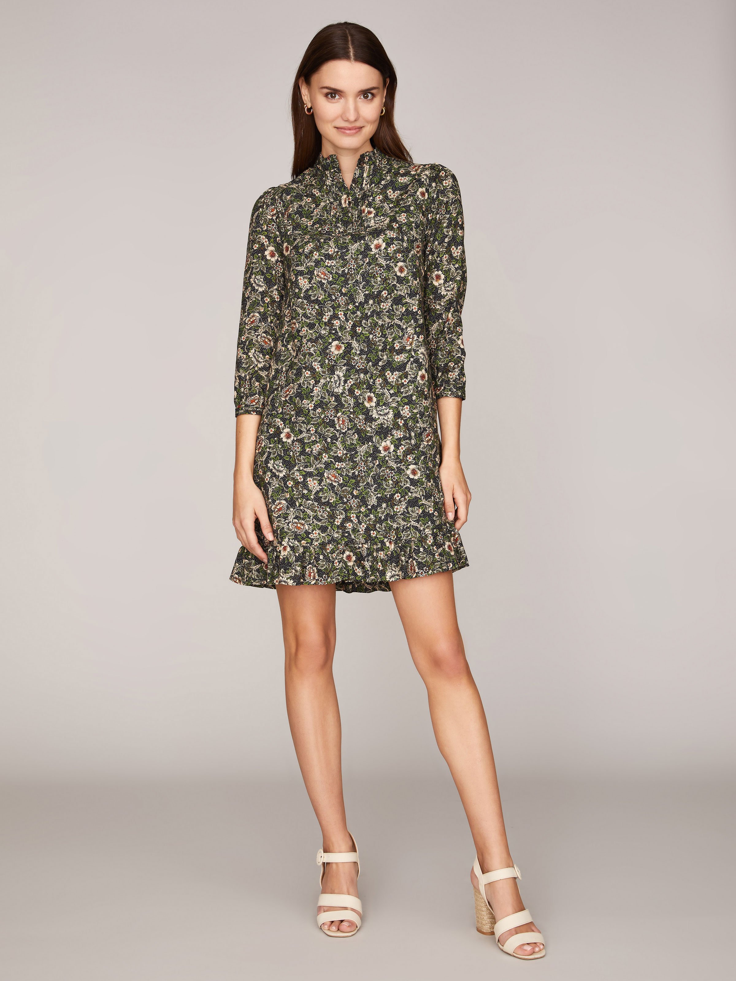 Geblümtes Midi-Kleid aus Baumwolle Geblümtes Midi-Kleid aus Baumwolle