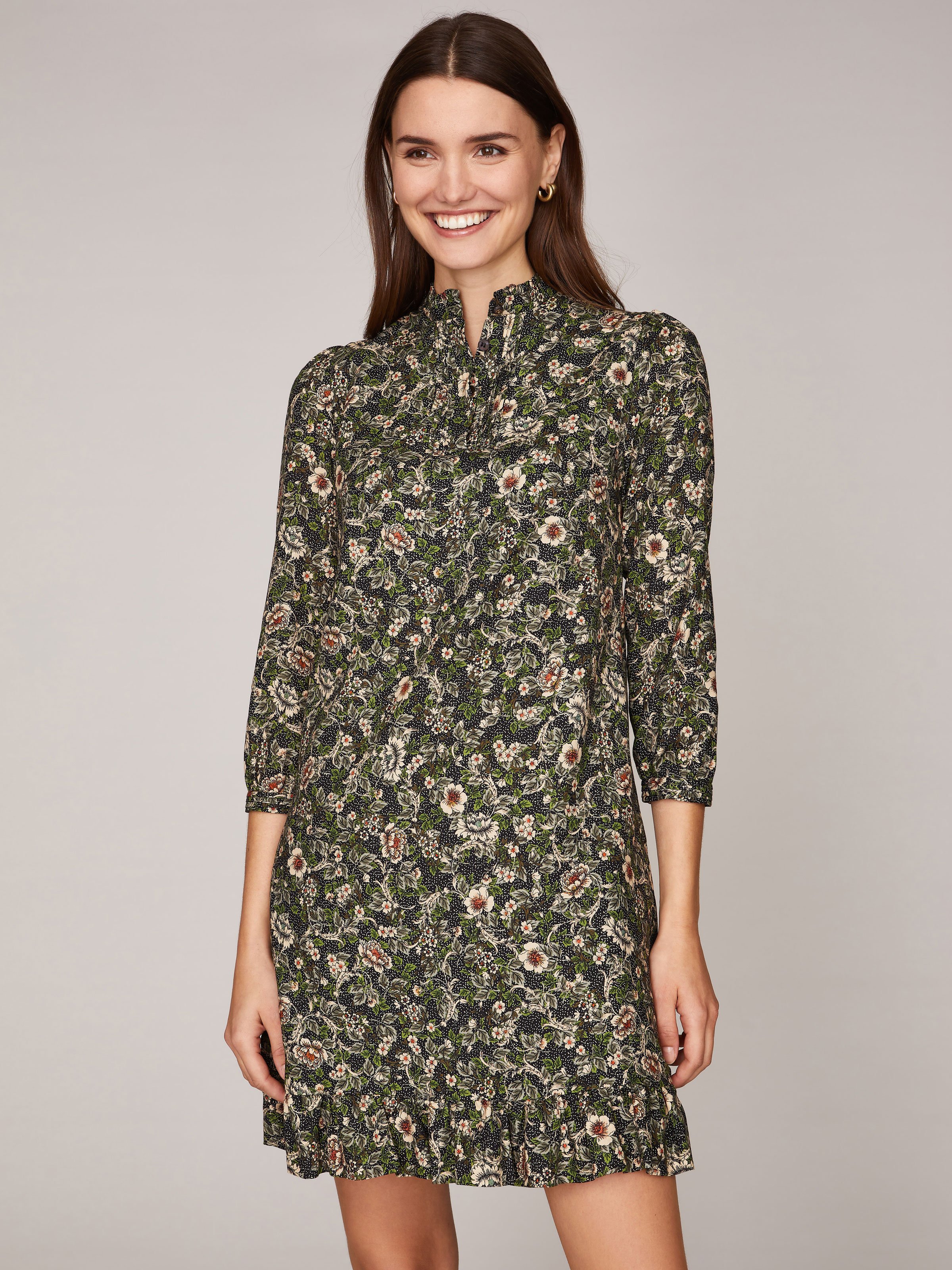 Geblümtes Midi-Kleid aus Baumwolle Geblümtes Midi-Kleid aus Baumwolle