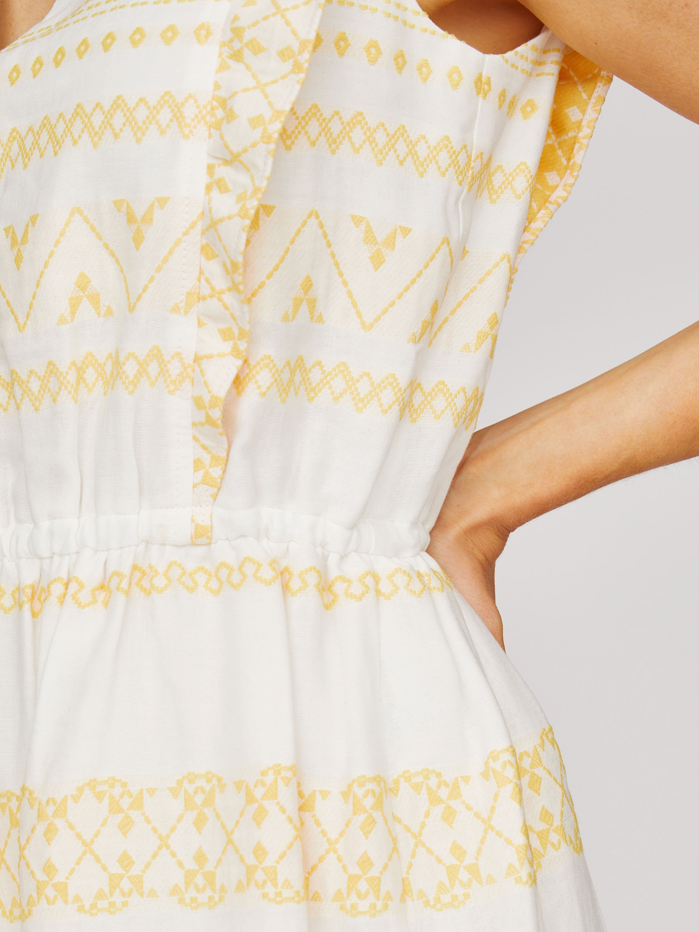 Weiß-gelbes Kleid Weiß-gelbes Kleid