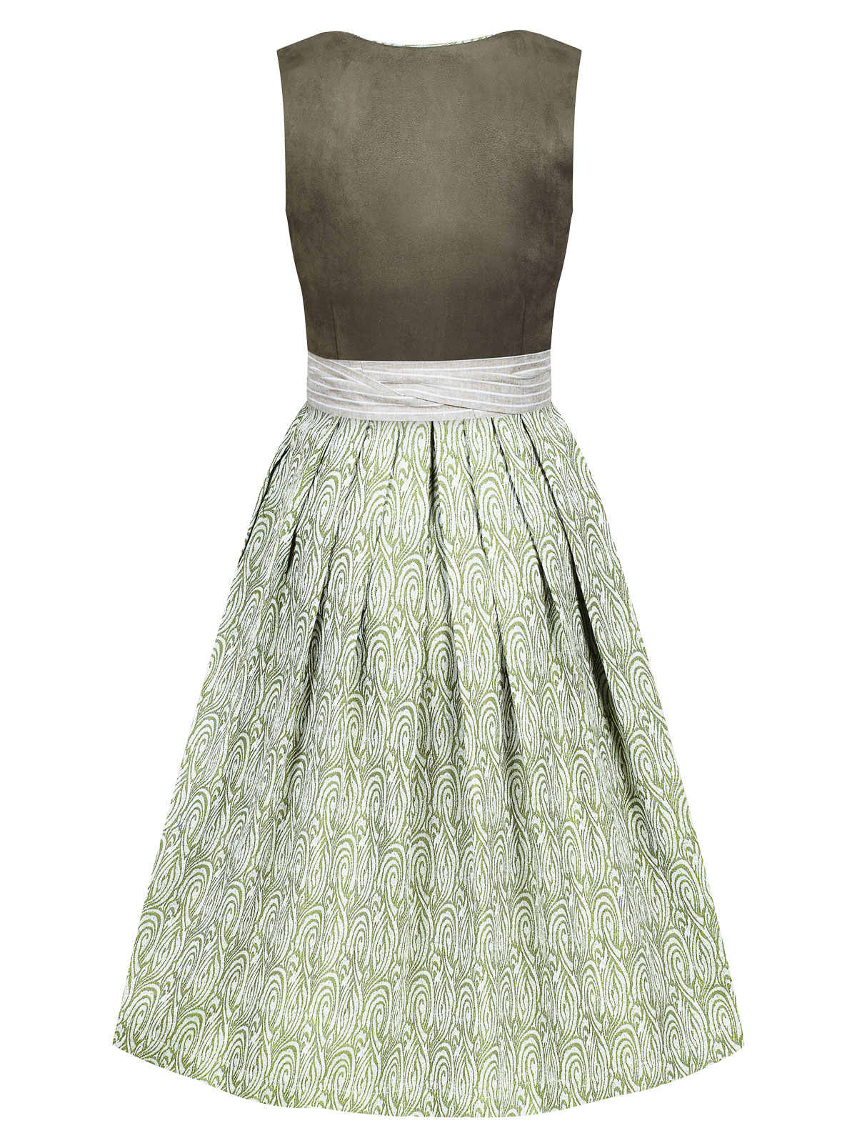 Khaki grünes Dirndl im Animalprint Khaki grünes Dirndl im Animalprint