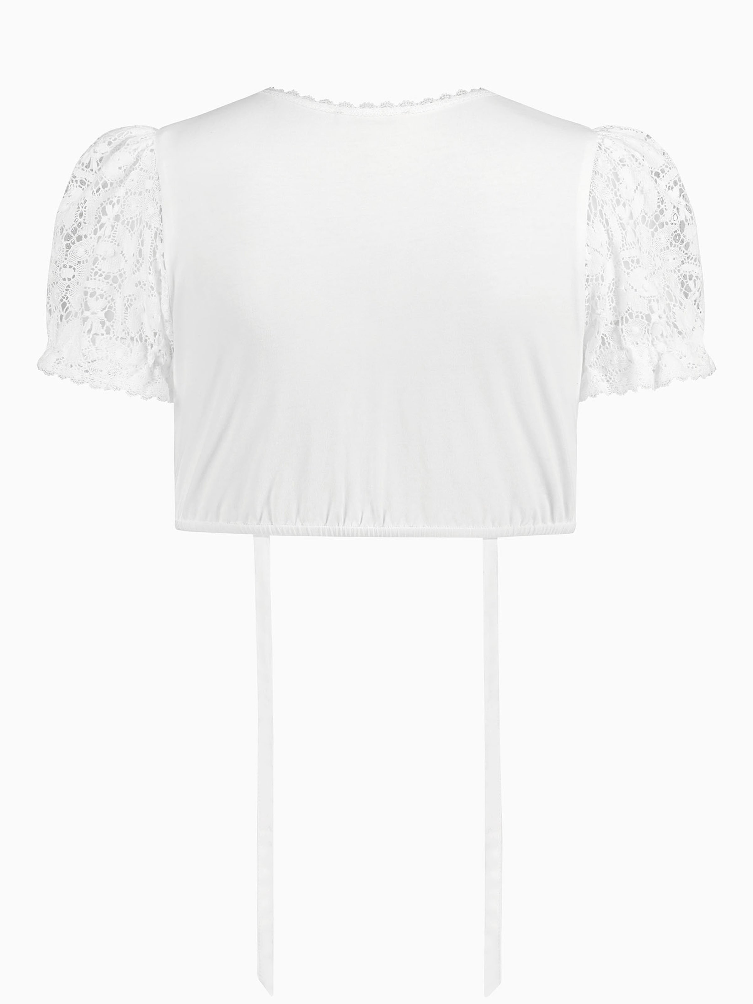 Weiße Dirndlbluse mit Puffarm Weiße Dirndlbluse mit Puffarm
