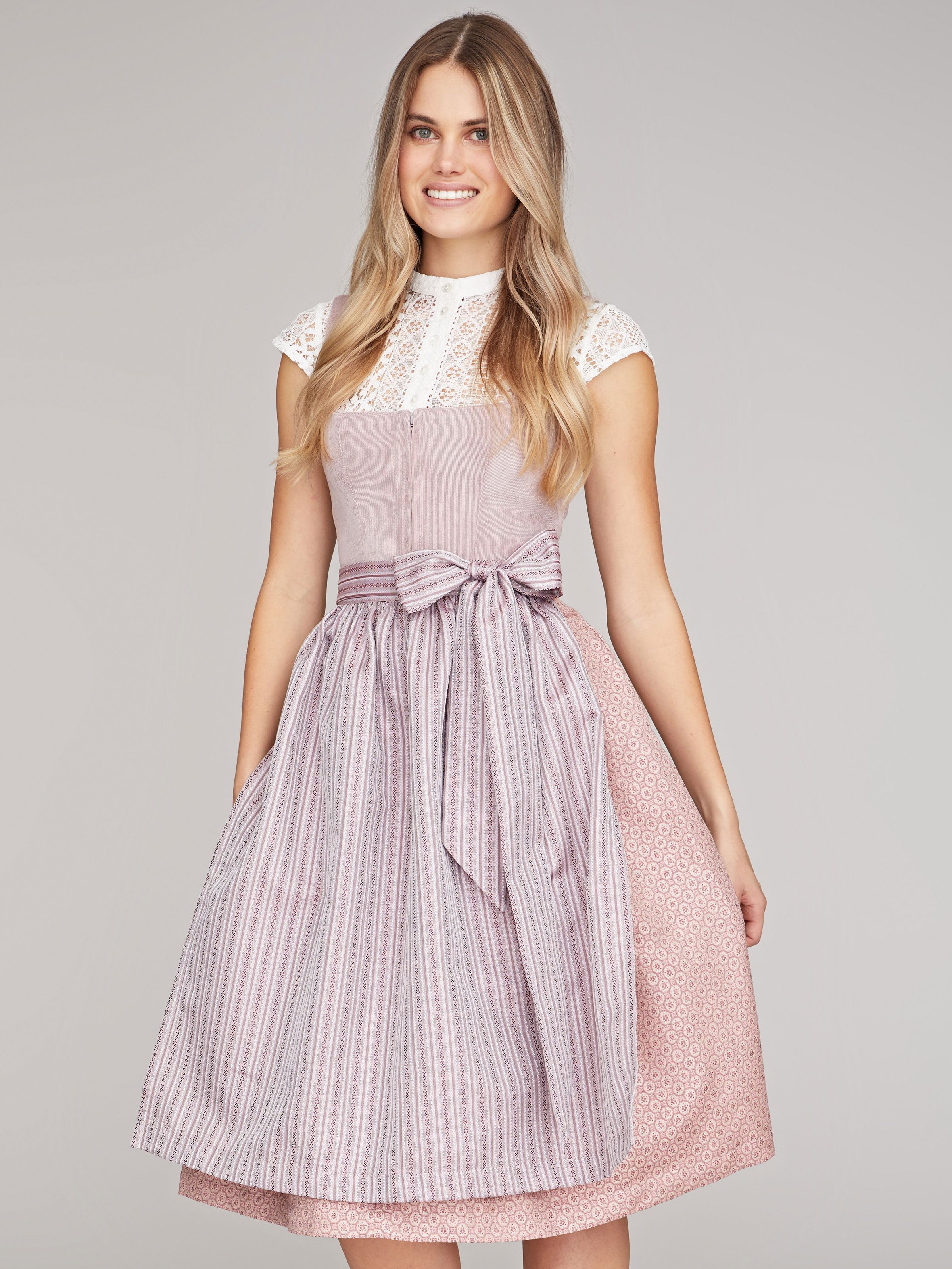 Rosa Dirndl mit Cord-Mieder Rosa Dirndl mit Cord-Mieder