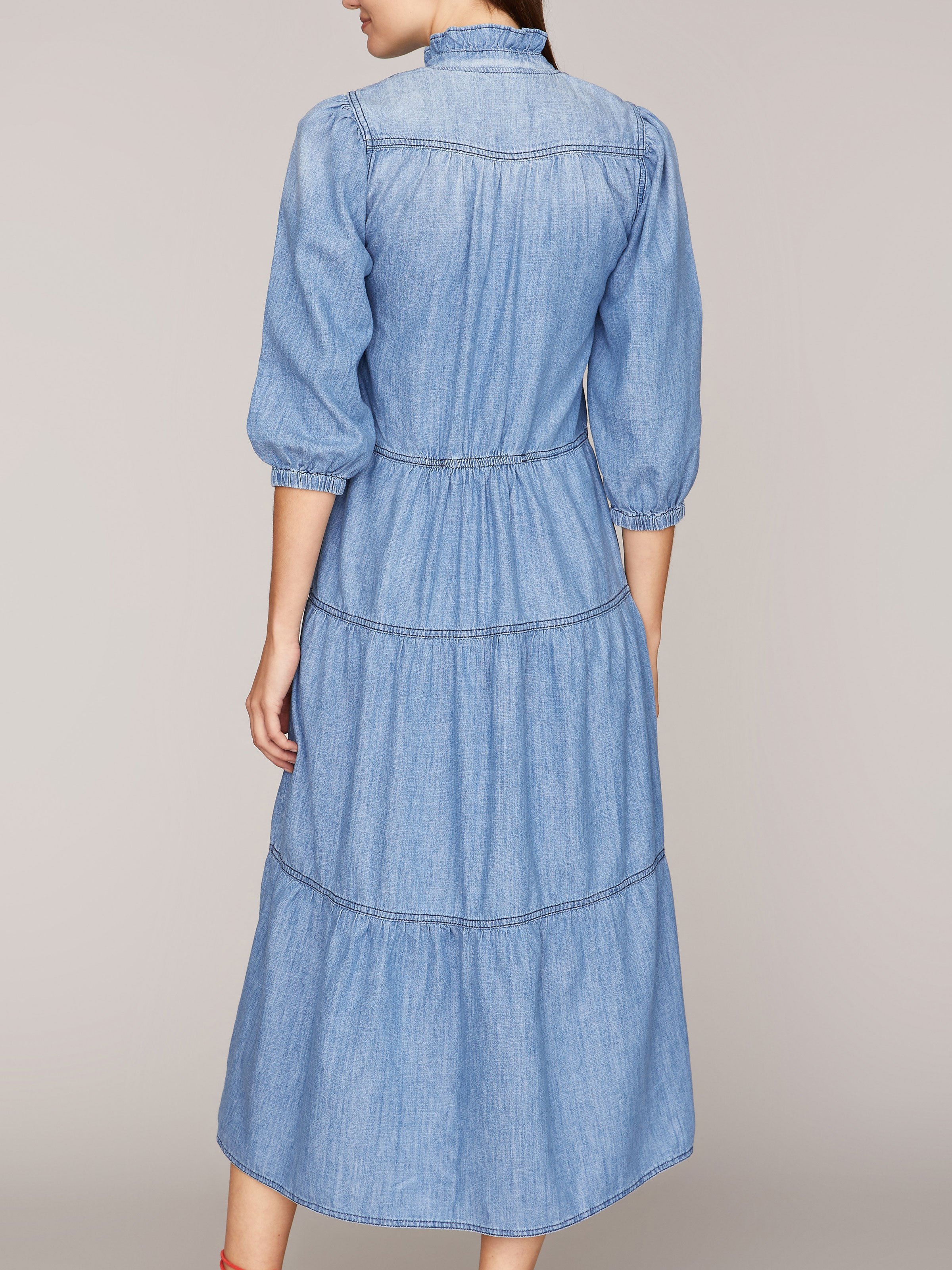 Langes Kleid in Denim-Optik Langes Kleid in Denim-Optik