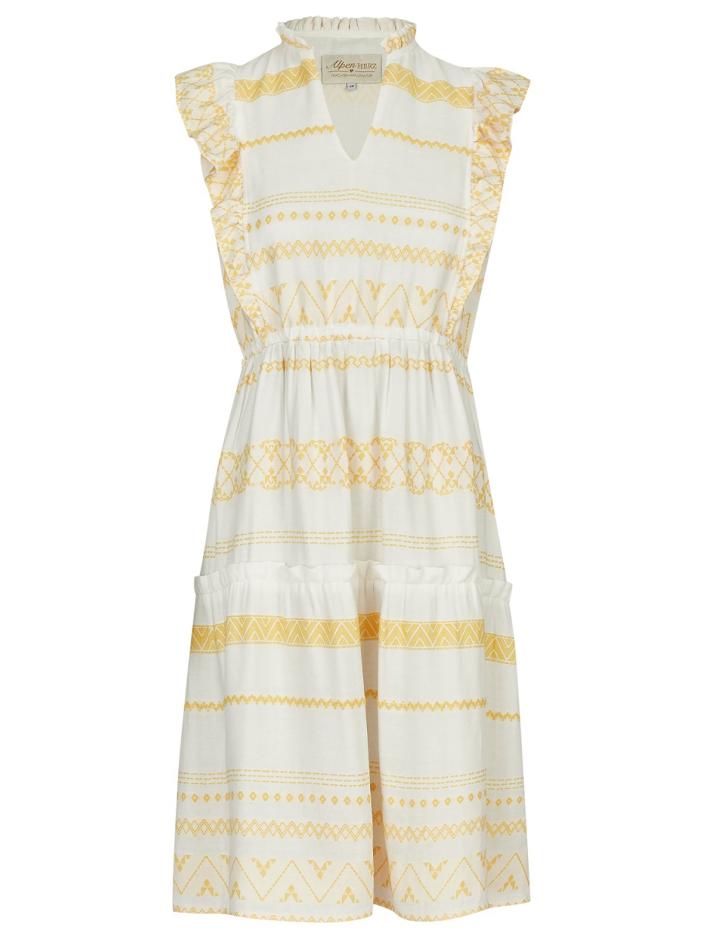 Weiß-gelbes Kleid Weiß-gelbes Kleid