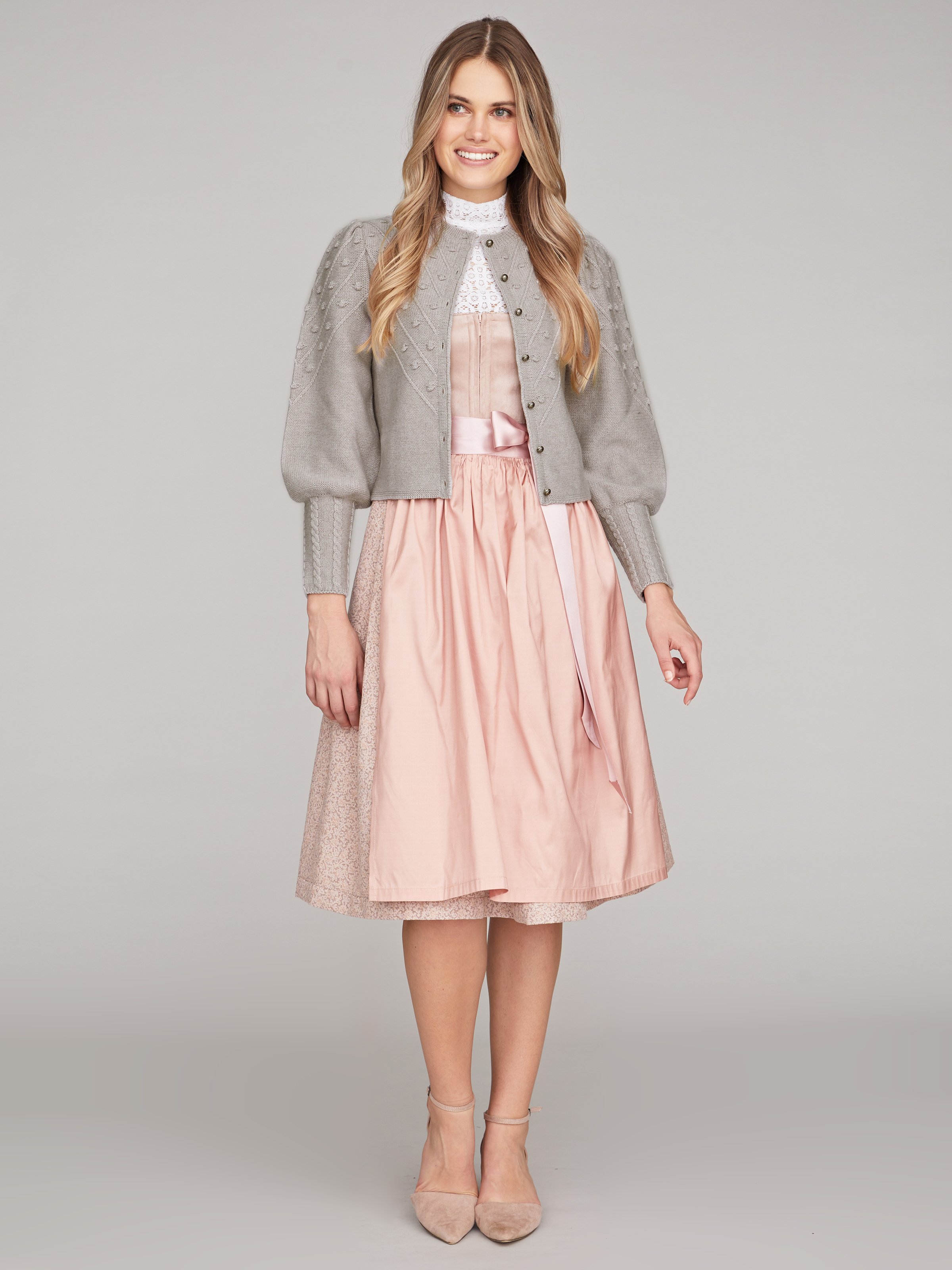 Strickjacke in Grau-Beige Strickjacke in Grau-Beige