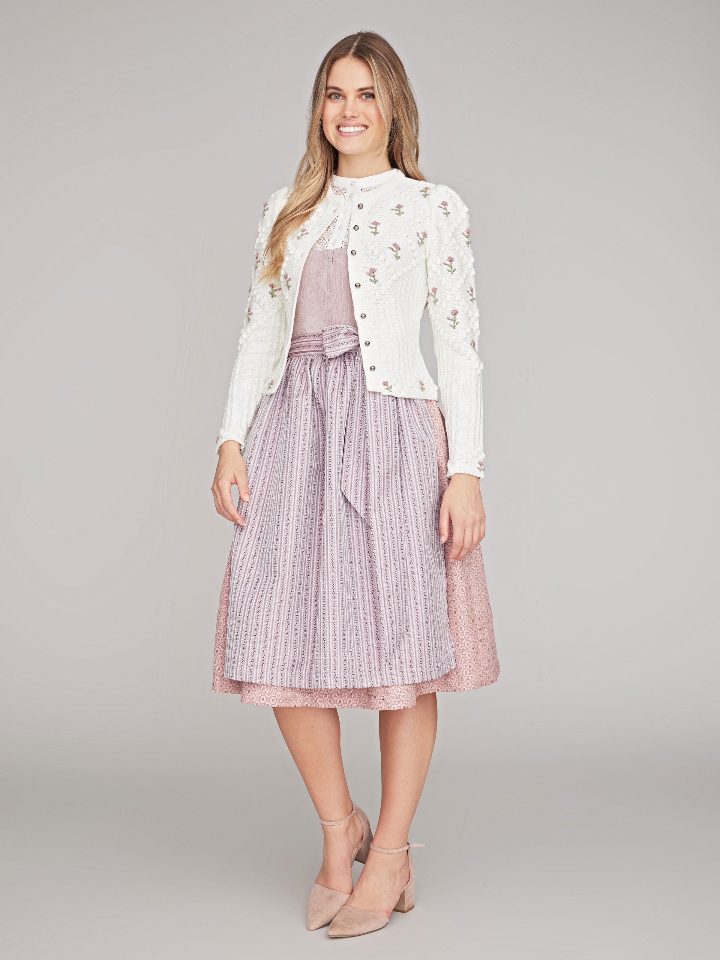 Rosa Dirndl mit Cord-Mieder Rosa Dirndl mit Cord-Mieder
