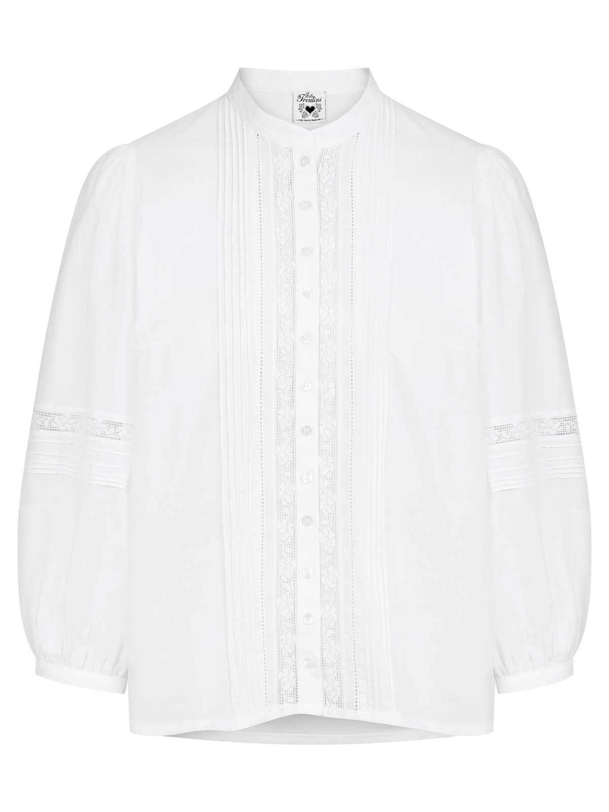 Weiße Bluse mit Häkelspitze Weiße Bluse mit Häkelspitze