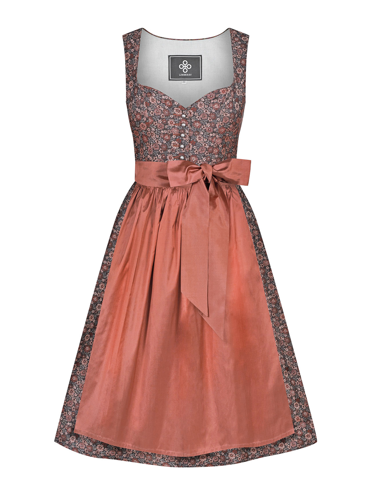 Rosé-braunes Dirndl mit zwei Schürzen Rosé-braunes Dirndl mit zwei Schürzen