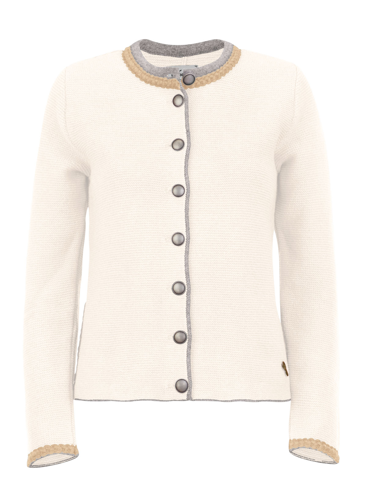 Creme-farbene Strickjacke Creme-farbene Strickjacke