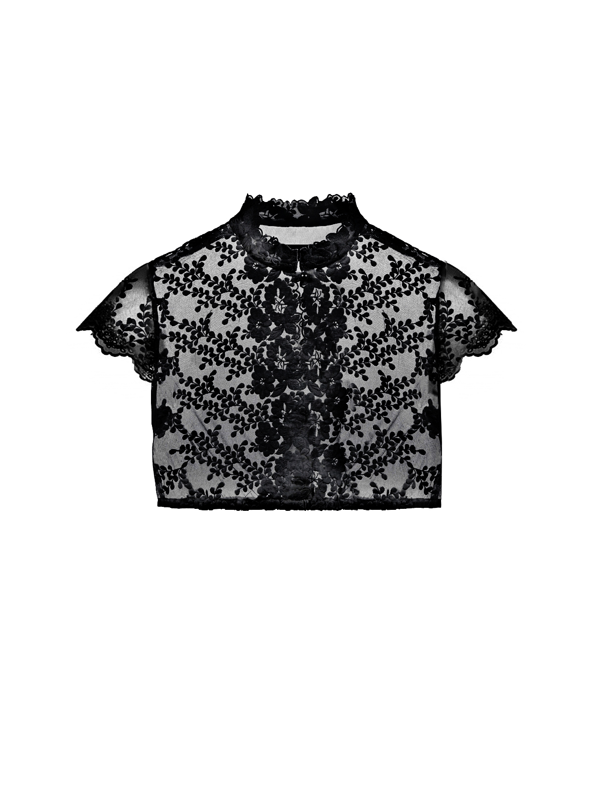 Schwarze Dirndlbluse mit Flügelarm Schwarze Dirndlbluse mit Flügelarm