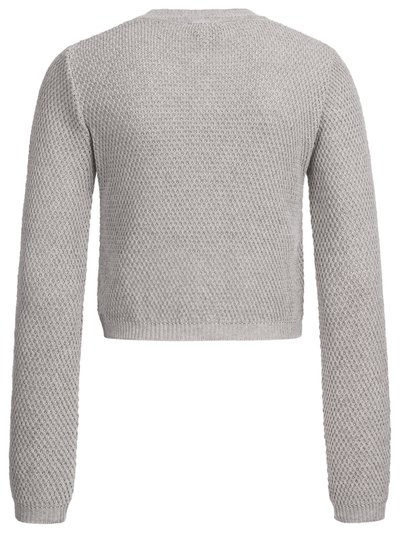 Hellgraue Strickjacke mit Kaschmiranteil Hellgraue Strickjacke mit Kaschmiranteil