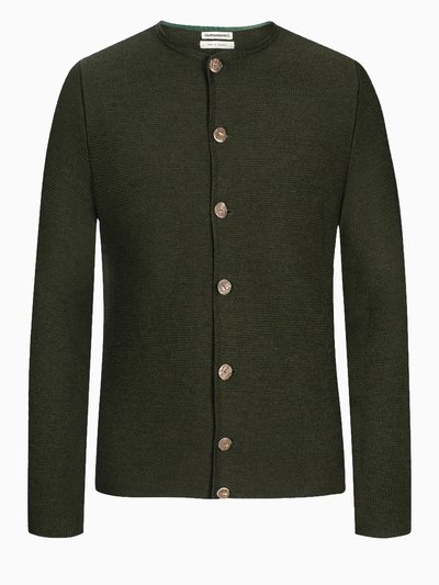 Olivefarbene Strickjacke Olivefarbene Strickjacke
